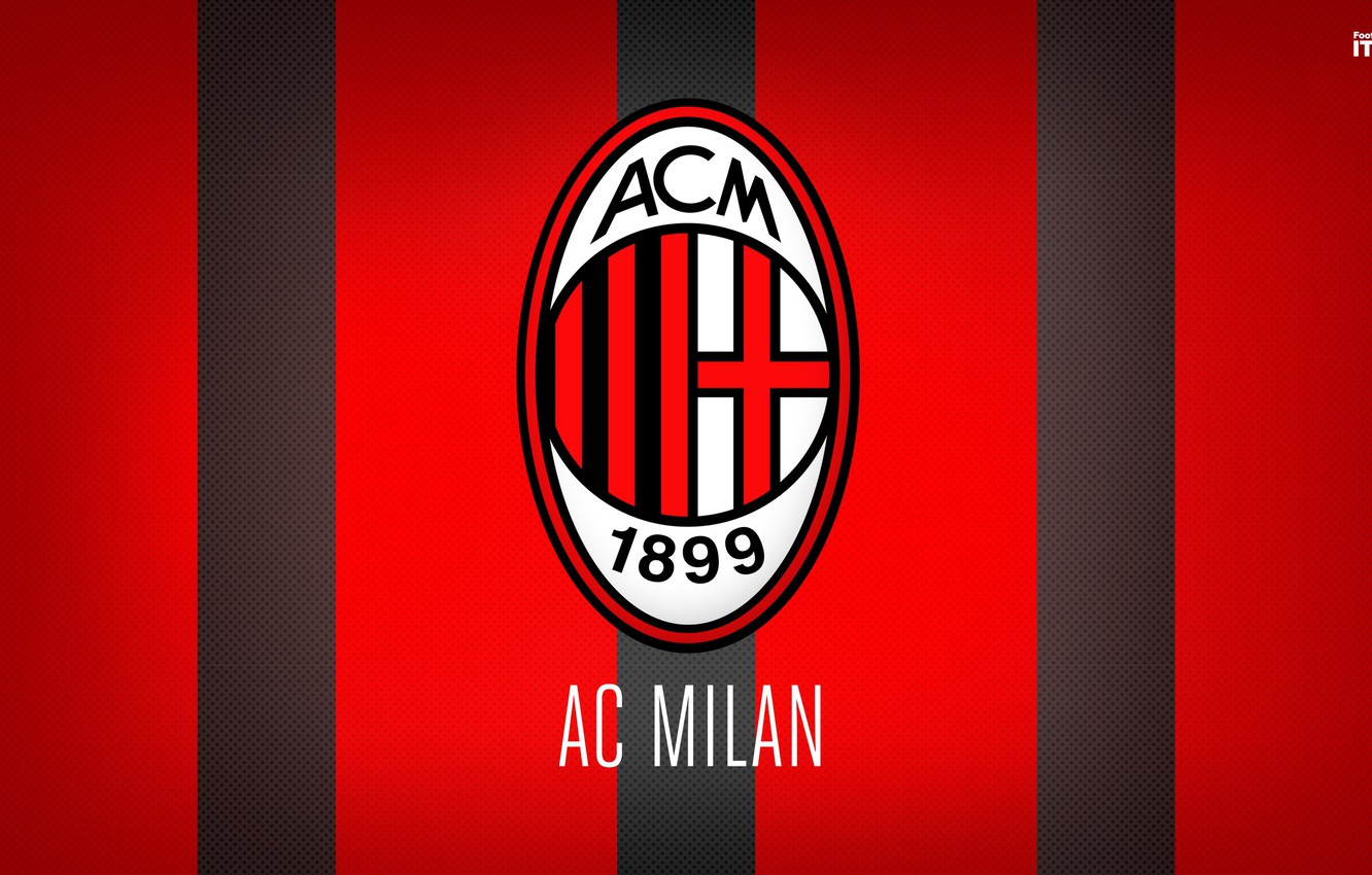 Wallpaper wallpaper, sport, logo, football, Italia, Milan, Serie A image for desktop, section спорт