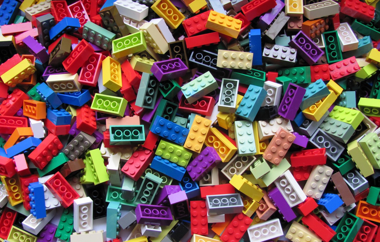 Photo Wallpaper Lego, Brick, Special Colors Bricks Wallpaper HD