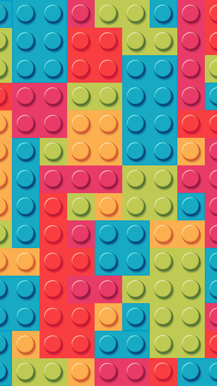 Blocks Rainbow Lego Art Pattern Pastel Wallpaper