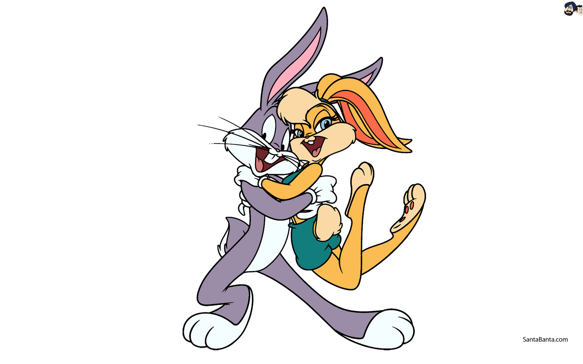 Cartoon Characters Bunny and her girlfriend Lola Bunny
