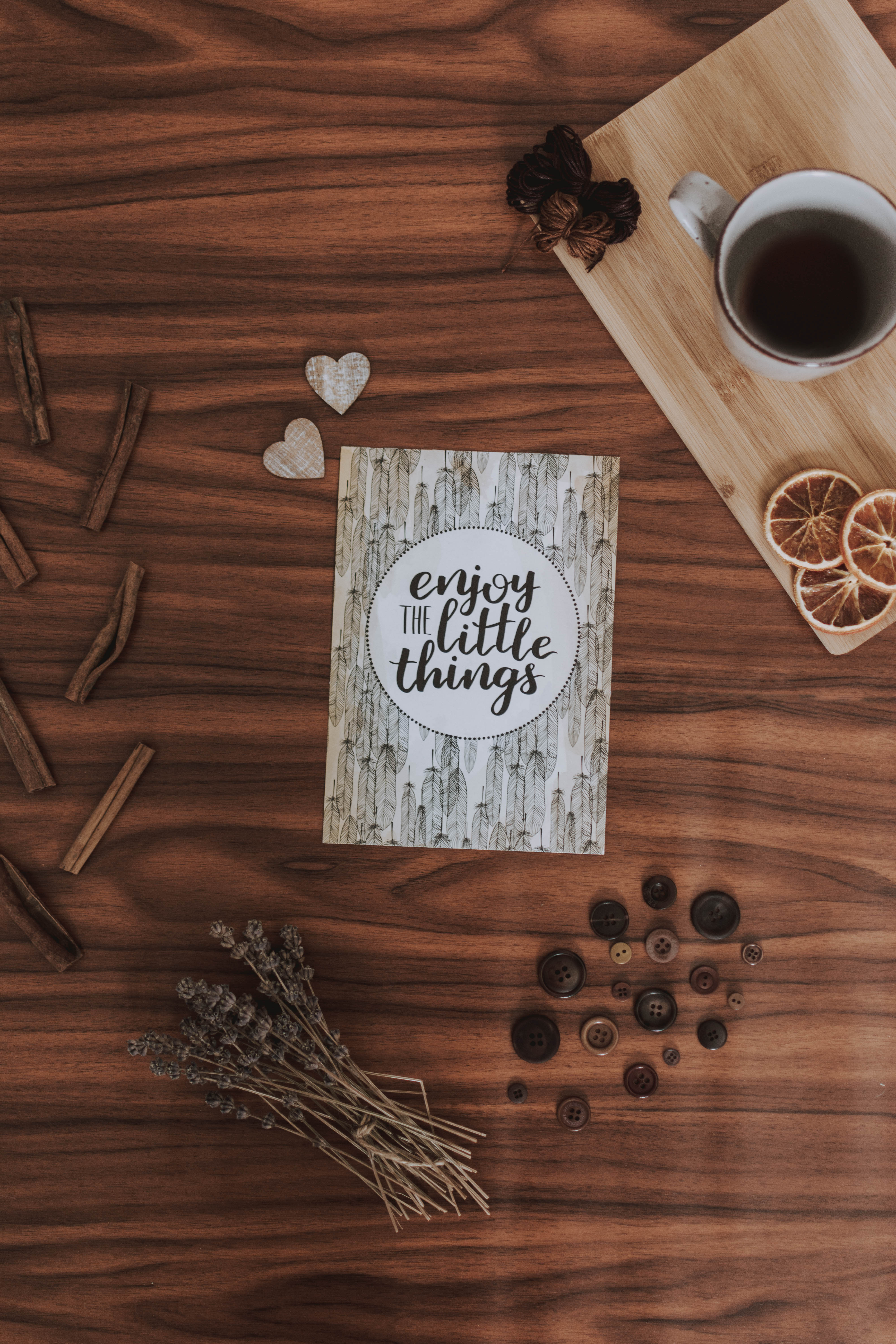 Enjoy the Little Things Card and Cup of Coffee · Free