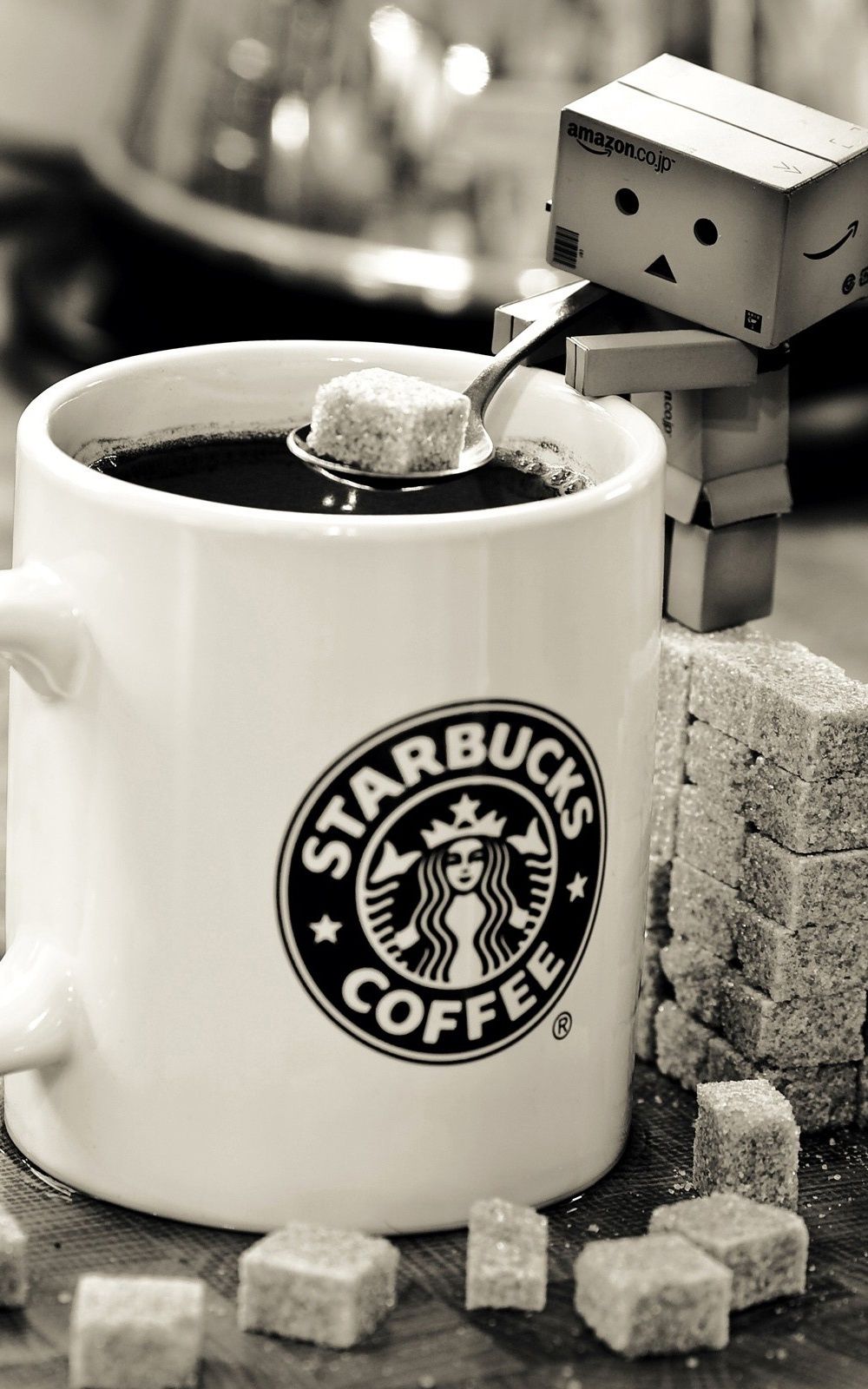 Starbucks Coffee Sugar iPhone 6 Plus HD Wallpaper Live Wallpaper HD. Danbo, Starbucks coffee, Coffee