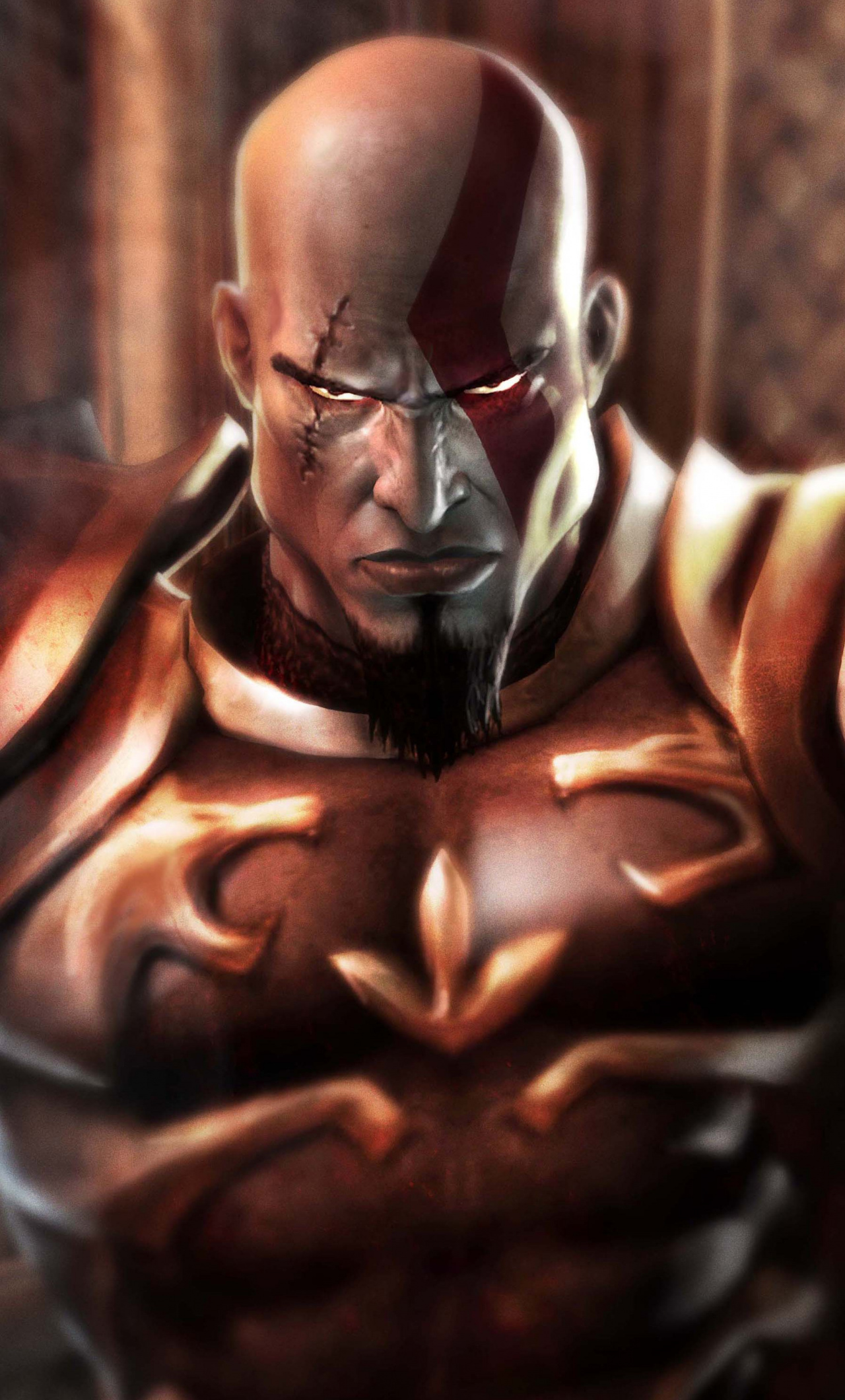 Download Kratos, video game, God of War wallpaper, 1280x iPhone 6 Plus