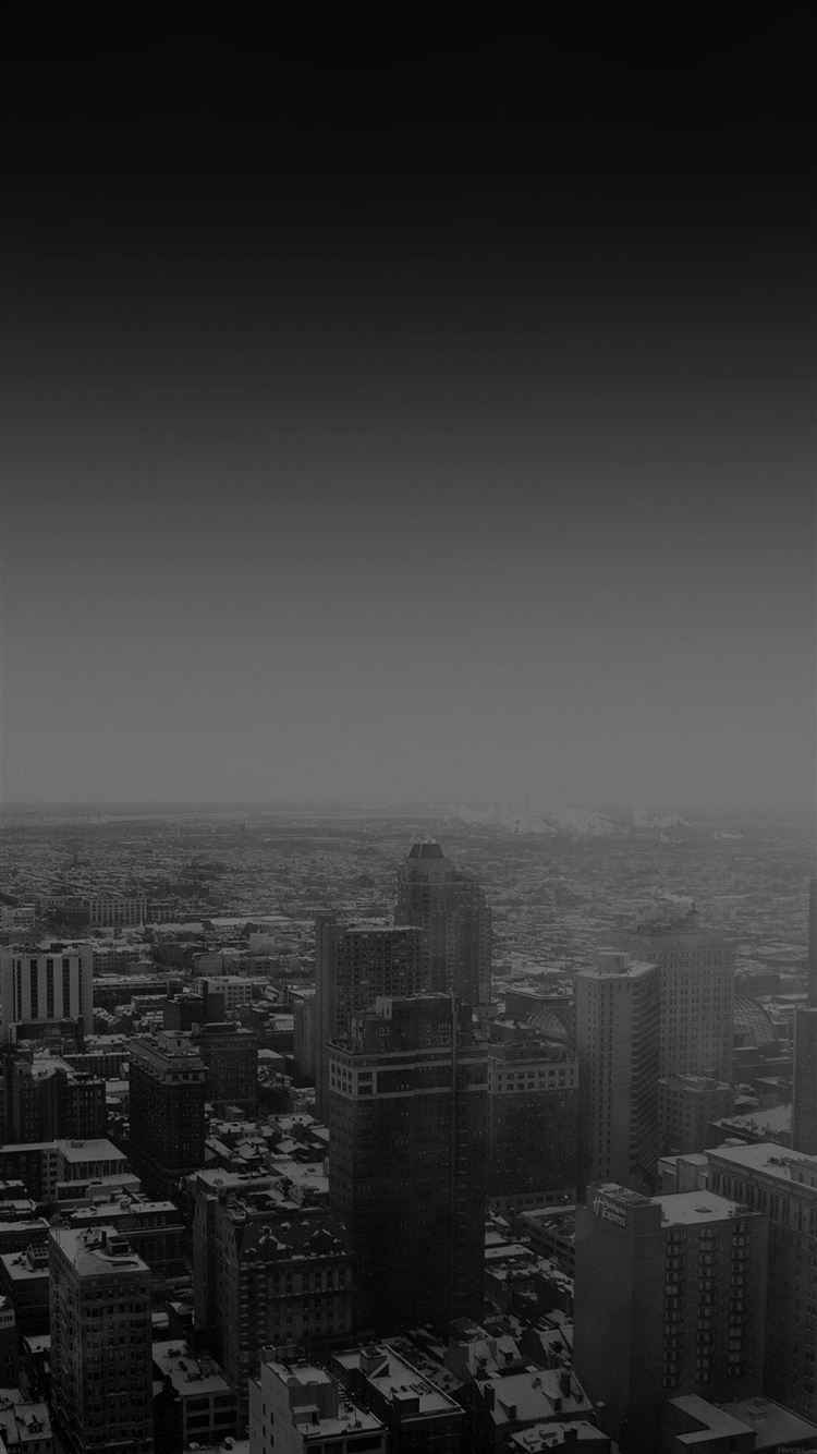 Urban sunrise black winter city skyview iPhone 8 Wallpaper Free Download