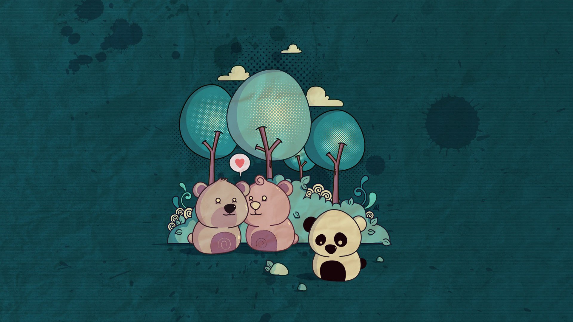 love, sad, panda bears, drawings, bears wallpaper