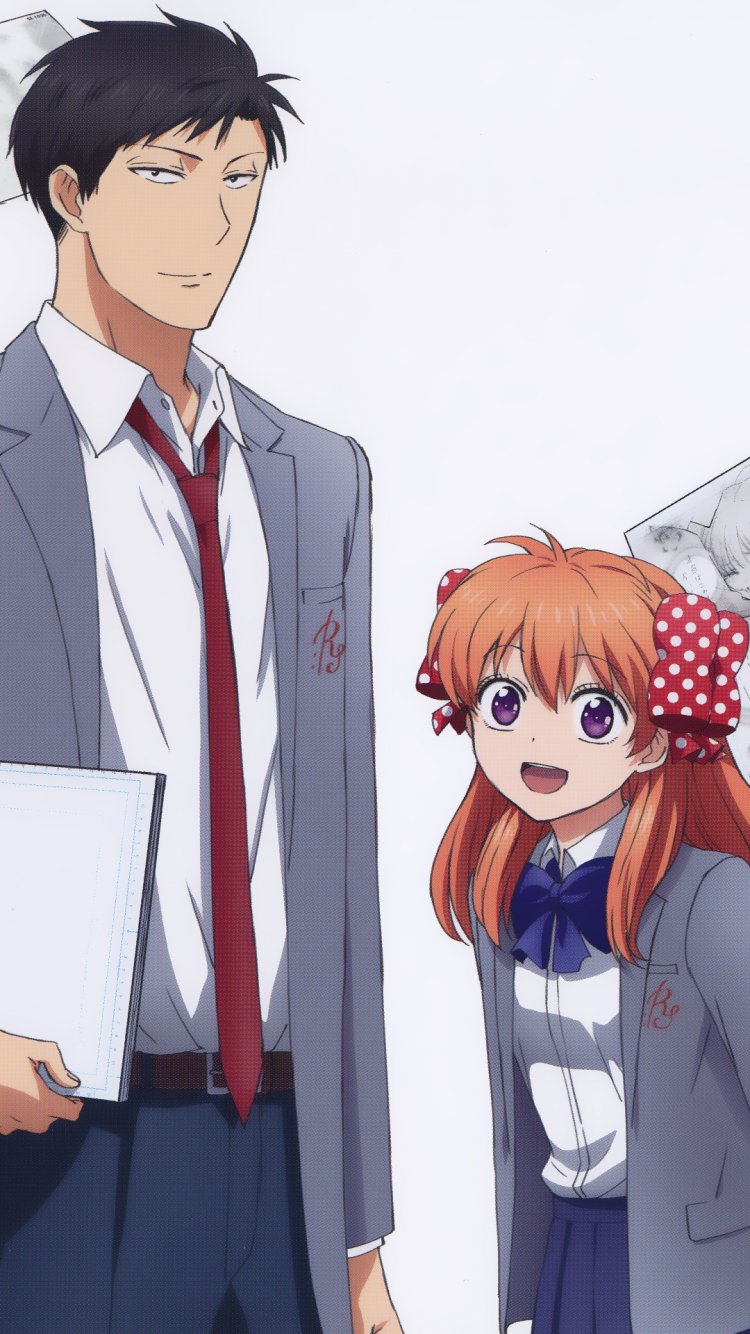 Chiyo Sakura and Umetaro Nozaki iPhone 7 750x1334 wallpaper