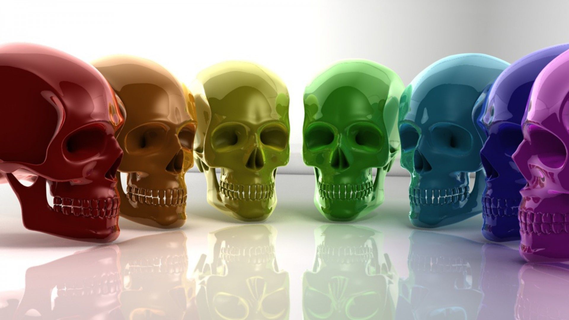 Multicolor Skulls. Skull wallpaper, Skull HD wallpaper, Dark skull