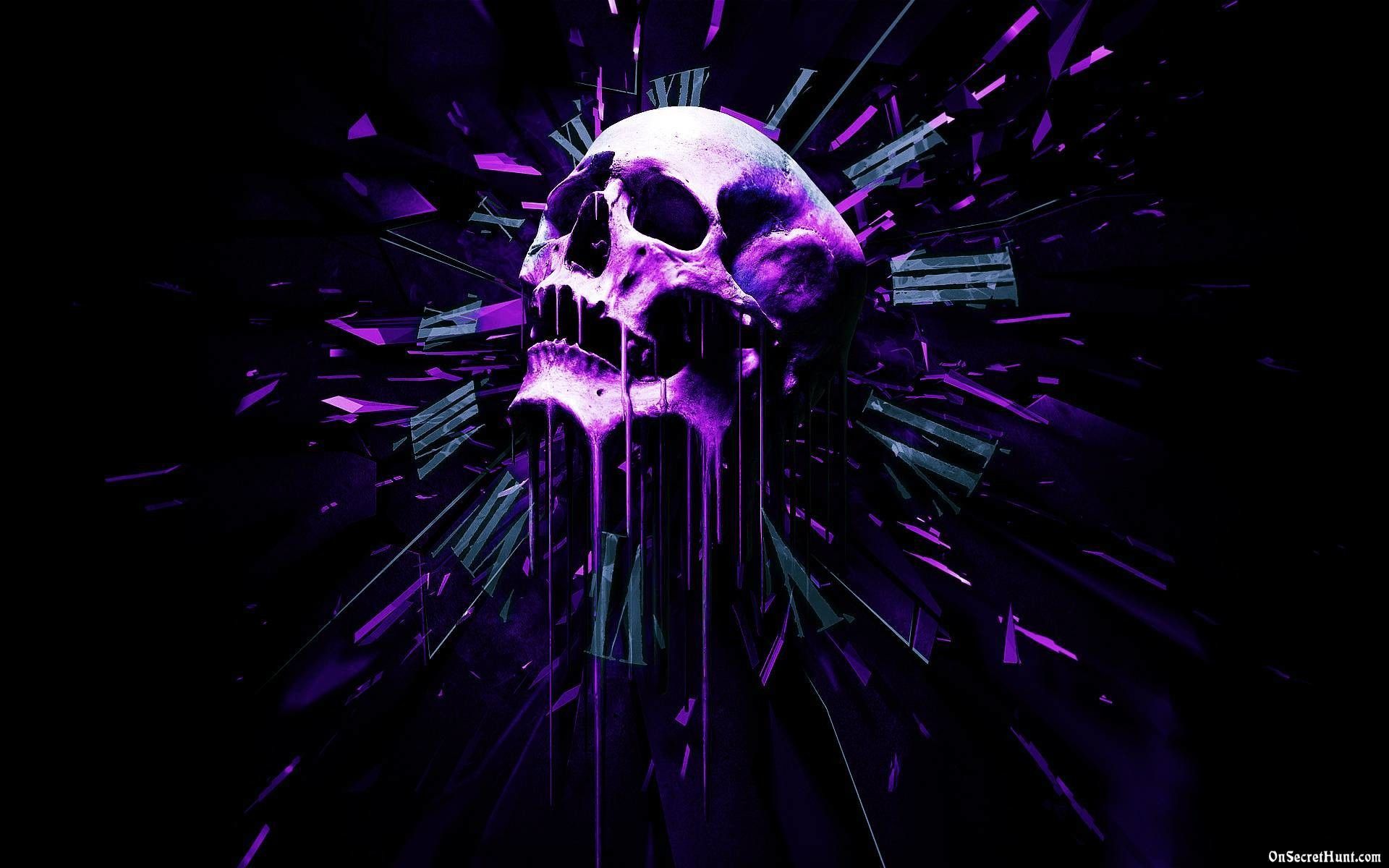 Purple Skull Wallpaper Free Purple Skull Background