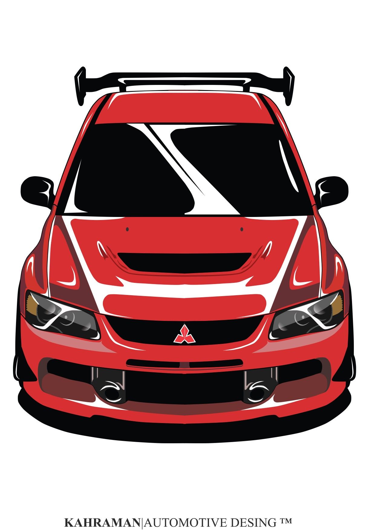 mıtsubishi #lancer #evo #ıllustrator #red #spoonsports #jdm #japanise #tokyo #drift. Retro cars, Mitsubishi evo, Mitsubishi lancer evolution