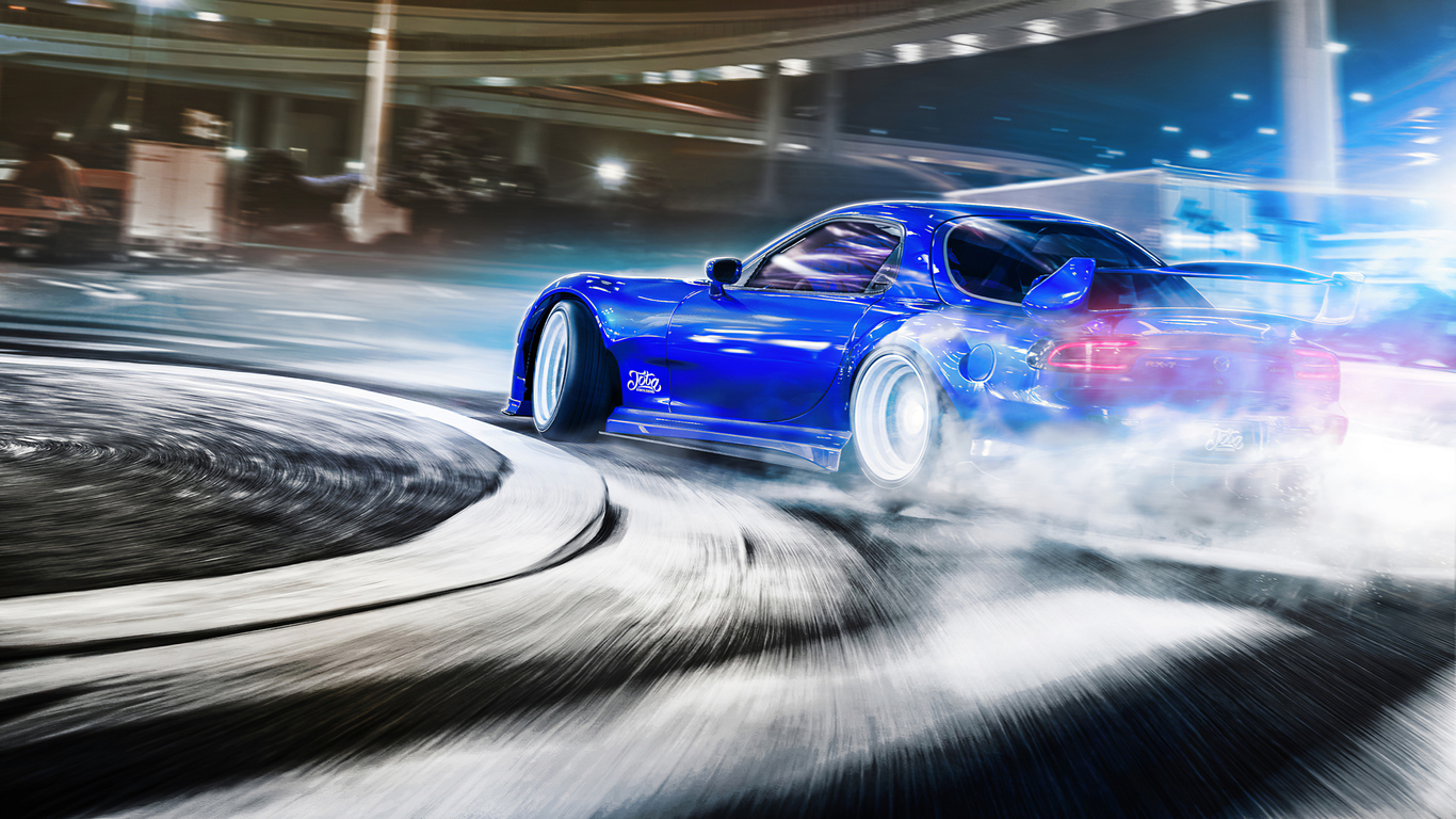 Mazda Rx7 Drifting 4k 1366x768 Resolution HD 4k Wallpaper, Image, Background, Photo and Picture