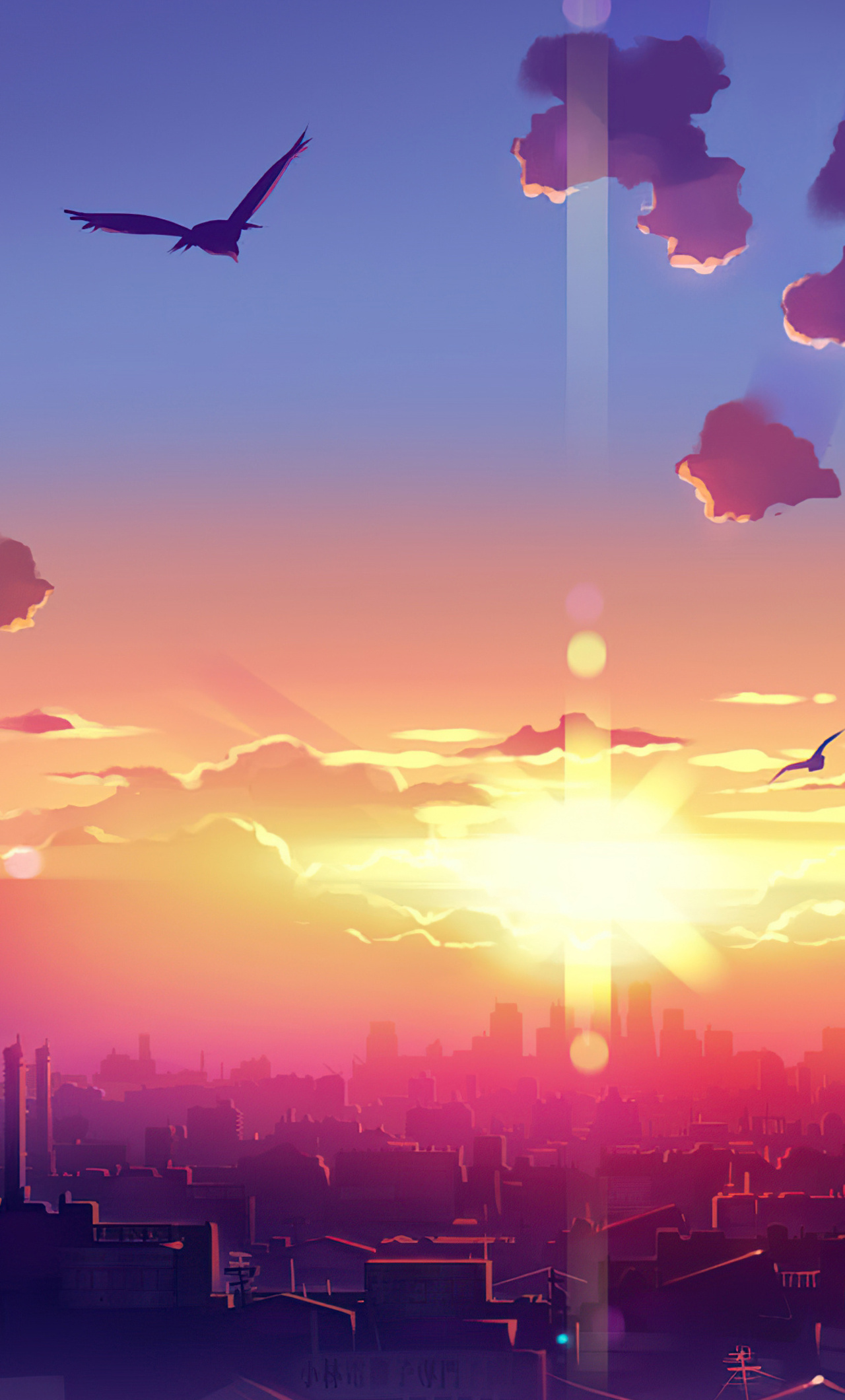 Anime Scenery Sunset 4k iPhone HD 4k Wallpaper, Image, Background, Photo and Picture