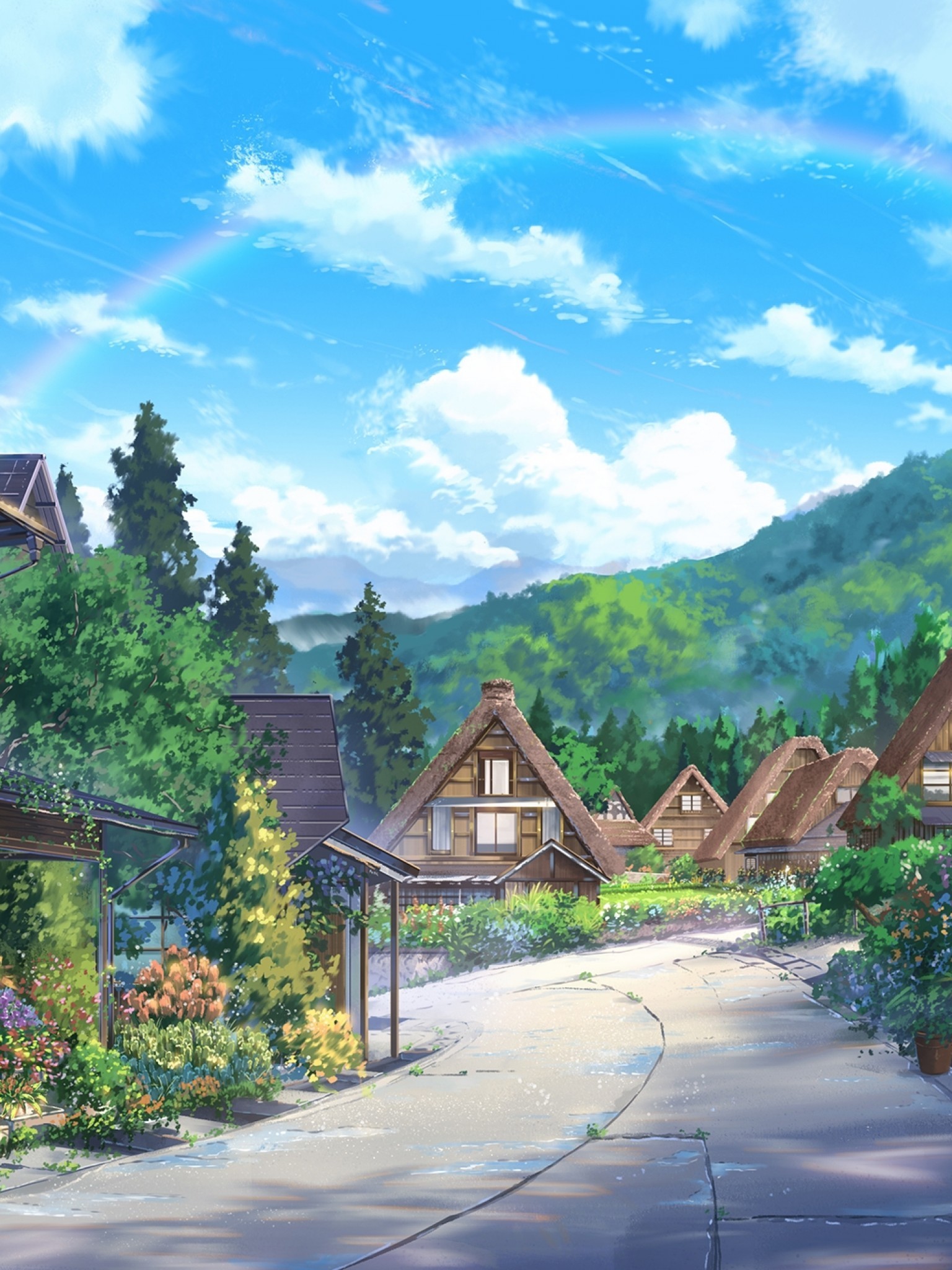 Деревня в Японии аниме