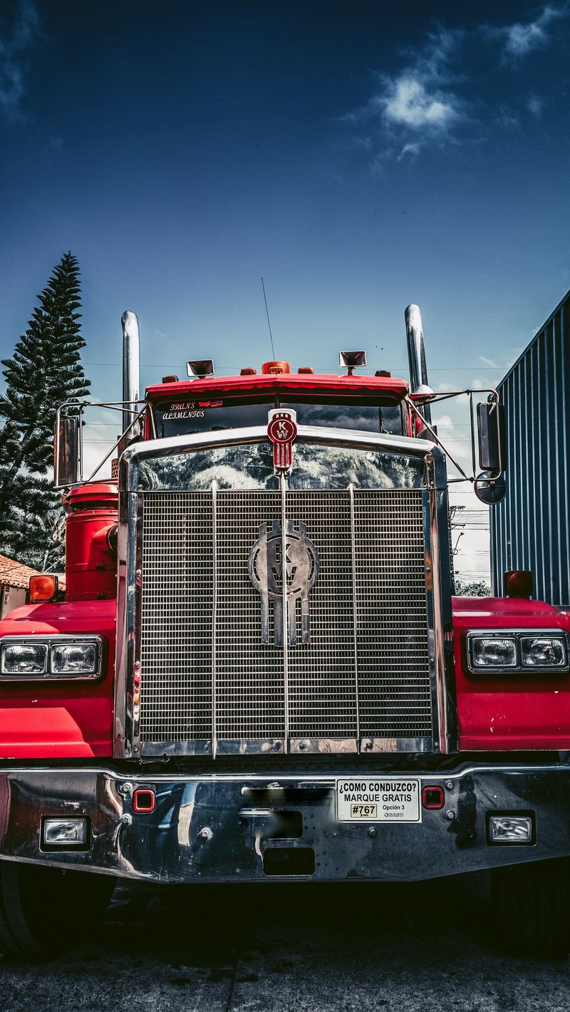 Download Wallpaper 800x1420 Kenworth, Truck, Car, Red Iphone Se 5s 5c 5 For Parallax HD Background