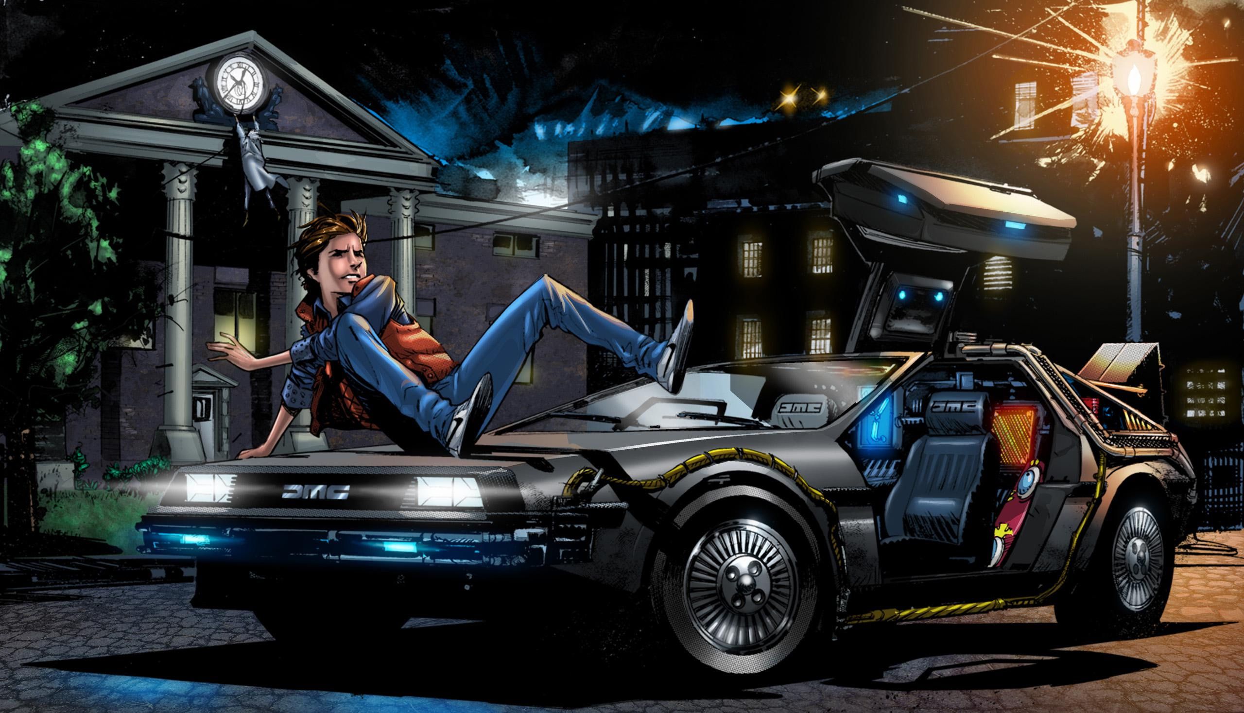 Back To The Future, Marty Mcfly, Art, Delorean Dmc Car Back To The Future Marty Mcfly Delorean Dmc 12 K #wal. Future Wallpaper, Back To The Future, Delorean