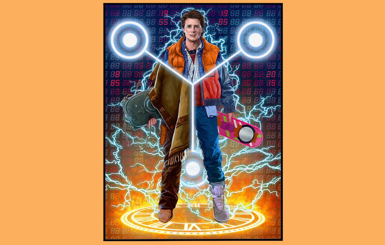 Wallpaper art, vest, Back to the Future, Back to the Future, Marty McFly image for desktop, section фильмы