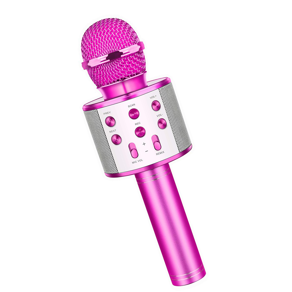 Wireless Bluetooth Karaoke Microphone, Portable Handheld Karaoke Mic Speaker Machine Home Party Birthday Gold
