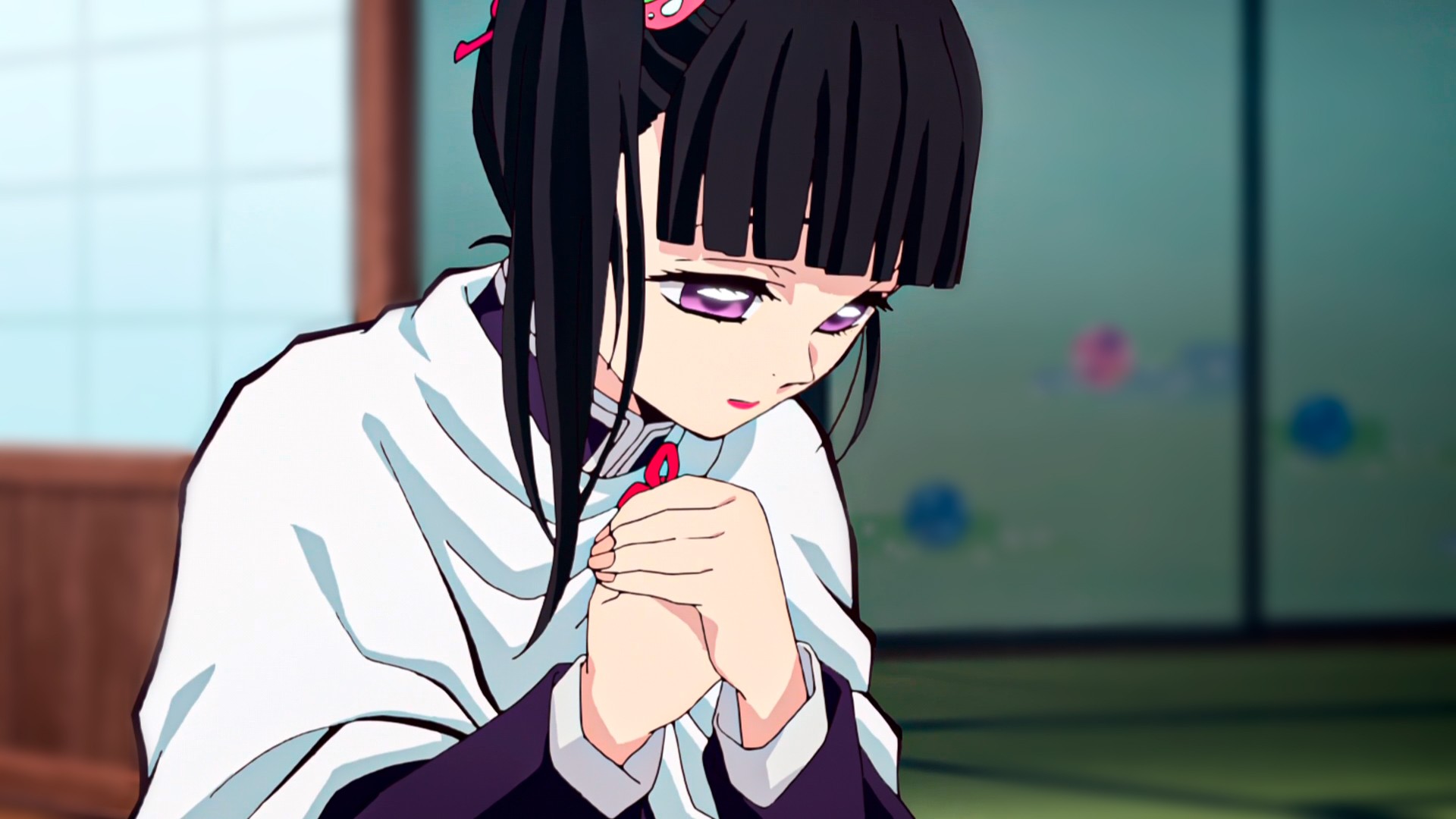 Demon Slayer Kimetsu no Yaiba Sitting Sad With Background Of Green Wall And Window HD Anime Wallpaper