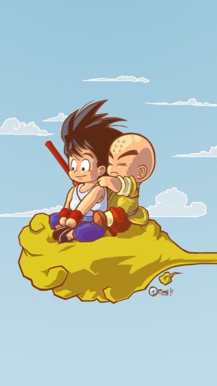 Goku And Krillin Flying Nimbus