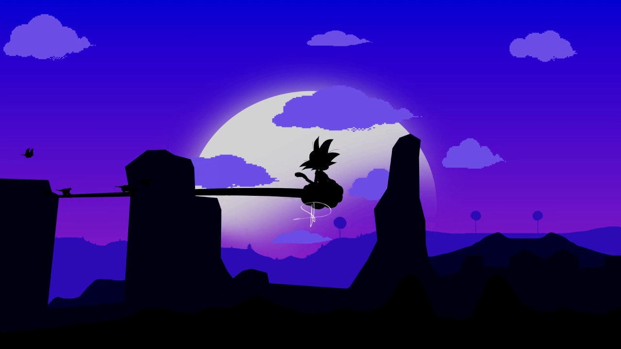 Kid Goku On Flying Nimbus Flat Pixel Intro. David Max Steinbach DMSZ Intro 2 25 2020 [4ᵏ] ᵁᴴᴰ- YouTube
