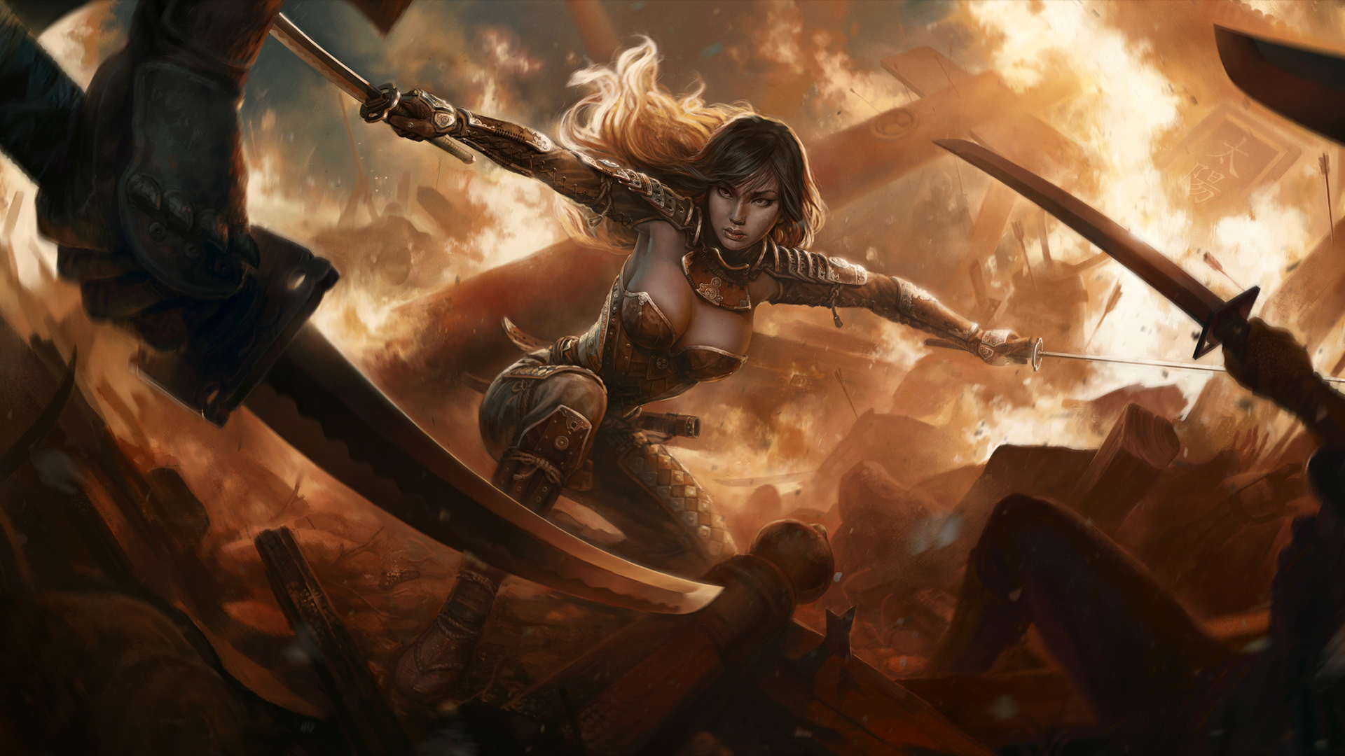 Free Fantasy Warrior Women Wallpaper