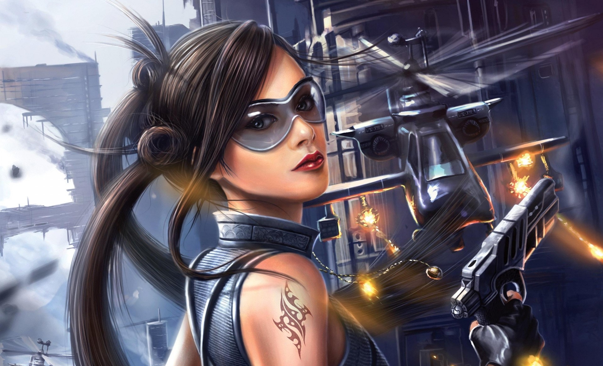Sci Fi Women Warrior HD Wallpaper