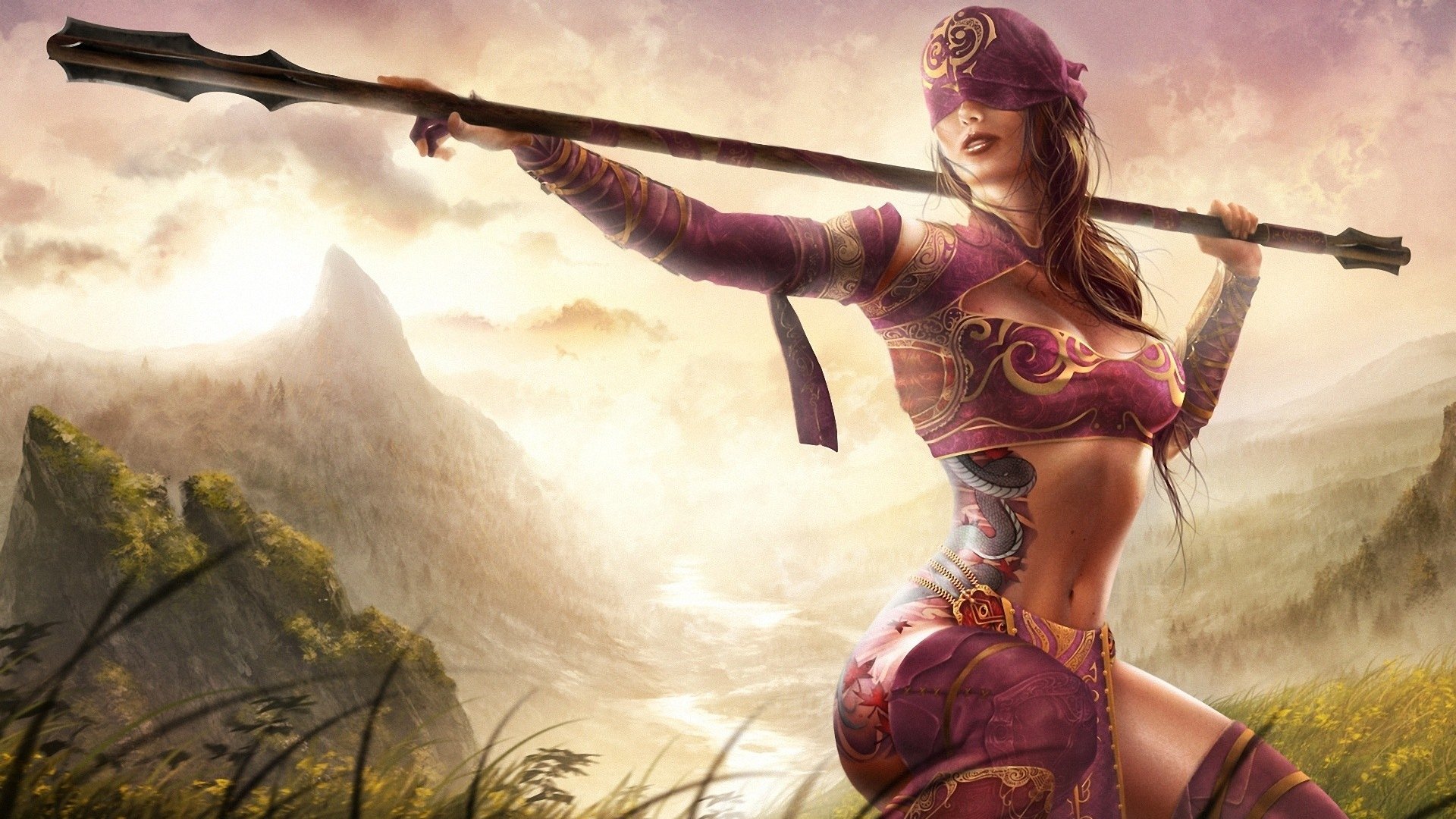 Woman warrior wallpaperx1080