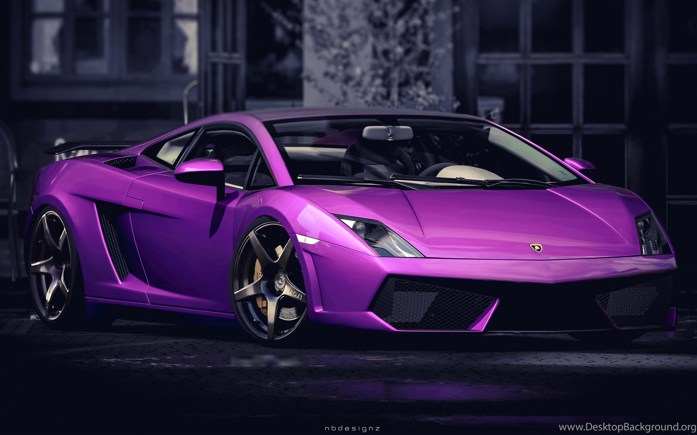 Royal Purple Lamborghini Gallardo Wallpaper Desktop Background