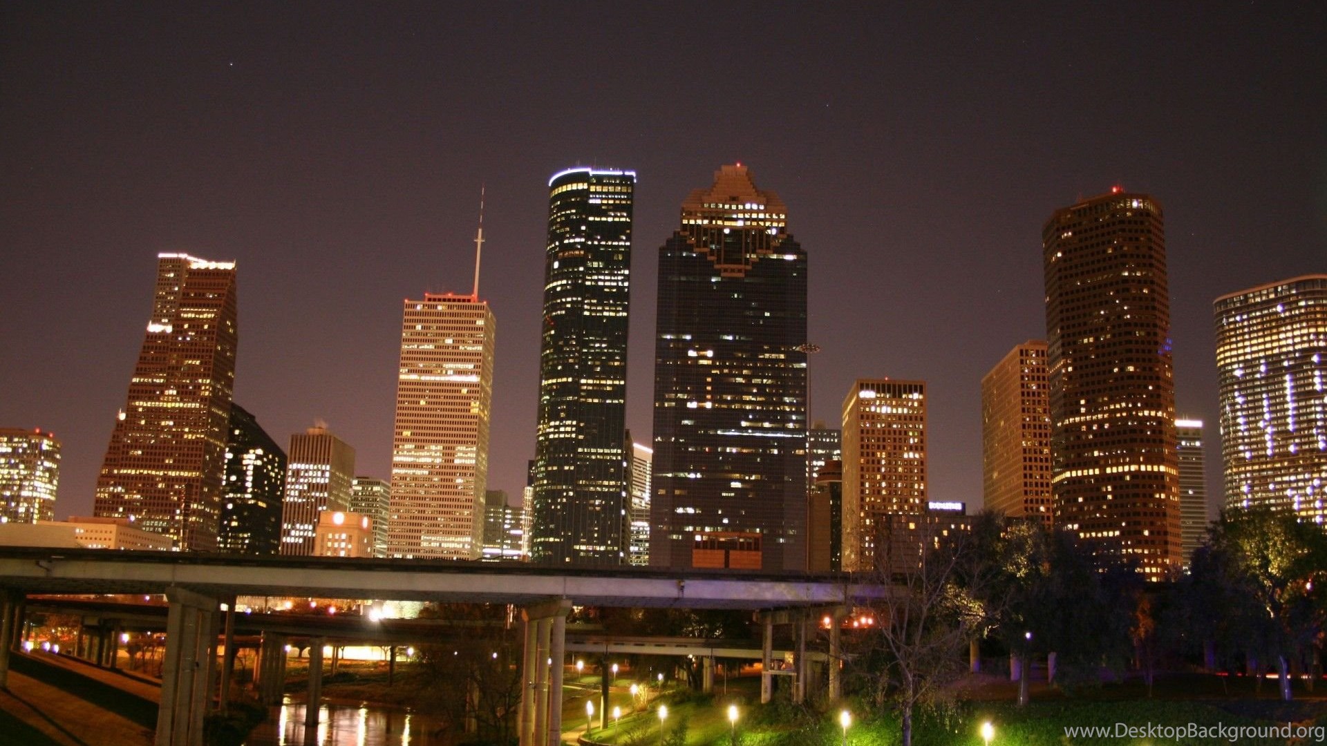 Houston Skyline Wallpaper Desktop Background