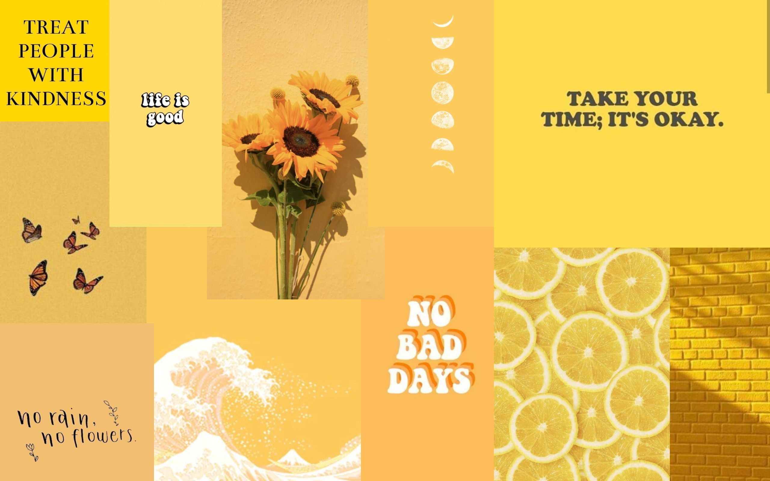 Mellow Yellow Wallpaper. Aesthetic desktop wallpaper, Desktop wallpaper macbook, Aesthetic iphone wallpaper