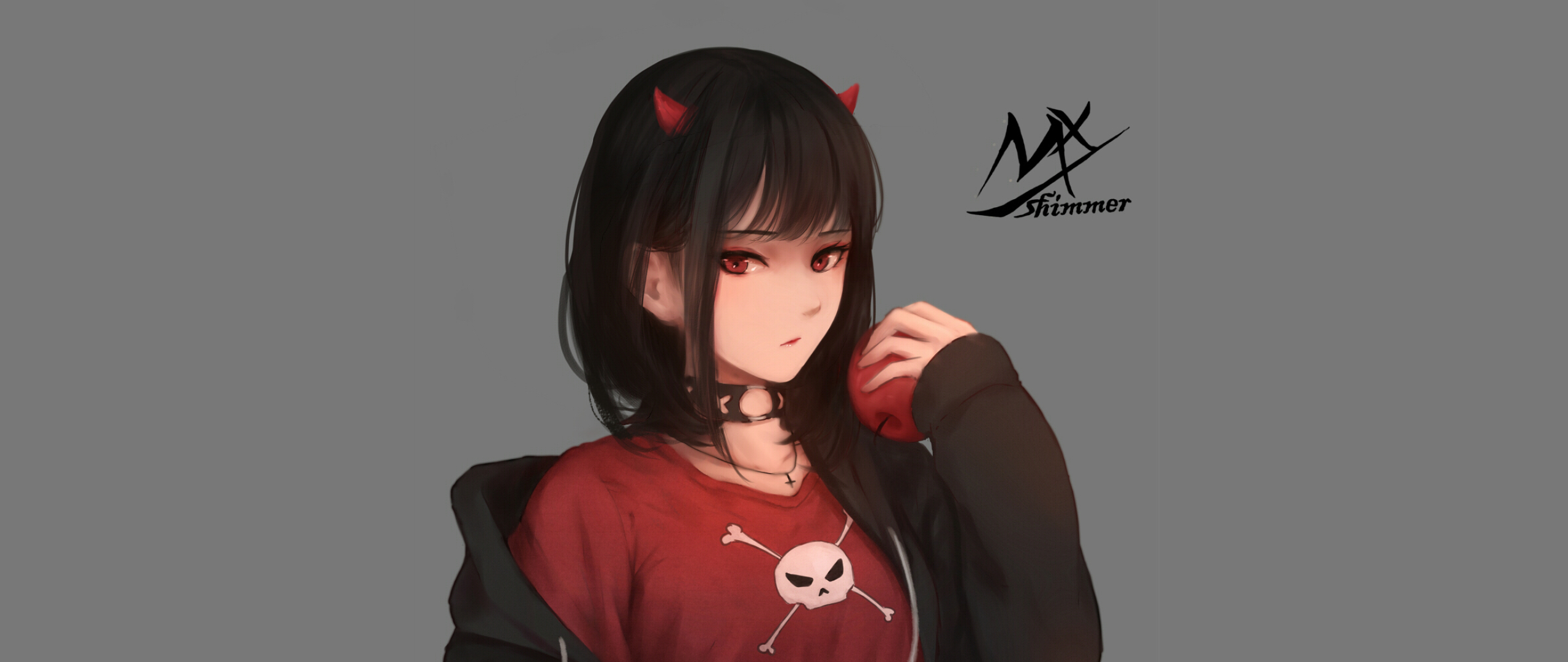 Anime Demon Girl Wallpaper Free 2560X1080 Anime Demon Girl Background
