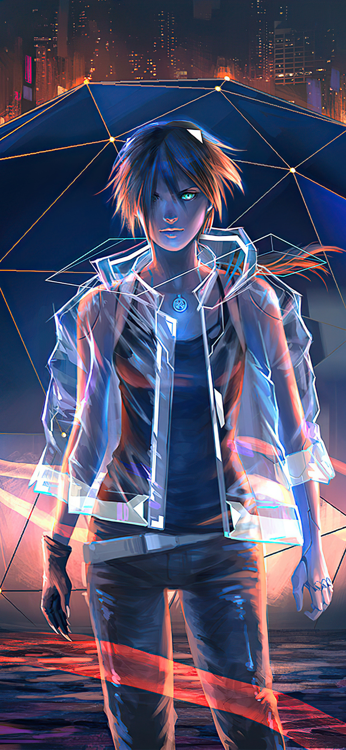 Night City Anime Boy 4k iPhone XS, iPhone 10, iPhone X , HD 4k Wallpaper, Image, Background, Photos and Picture