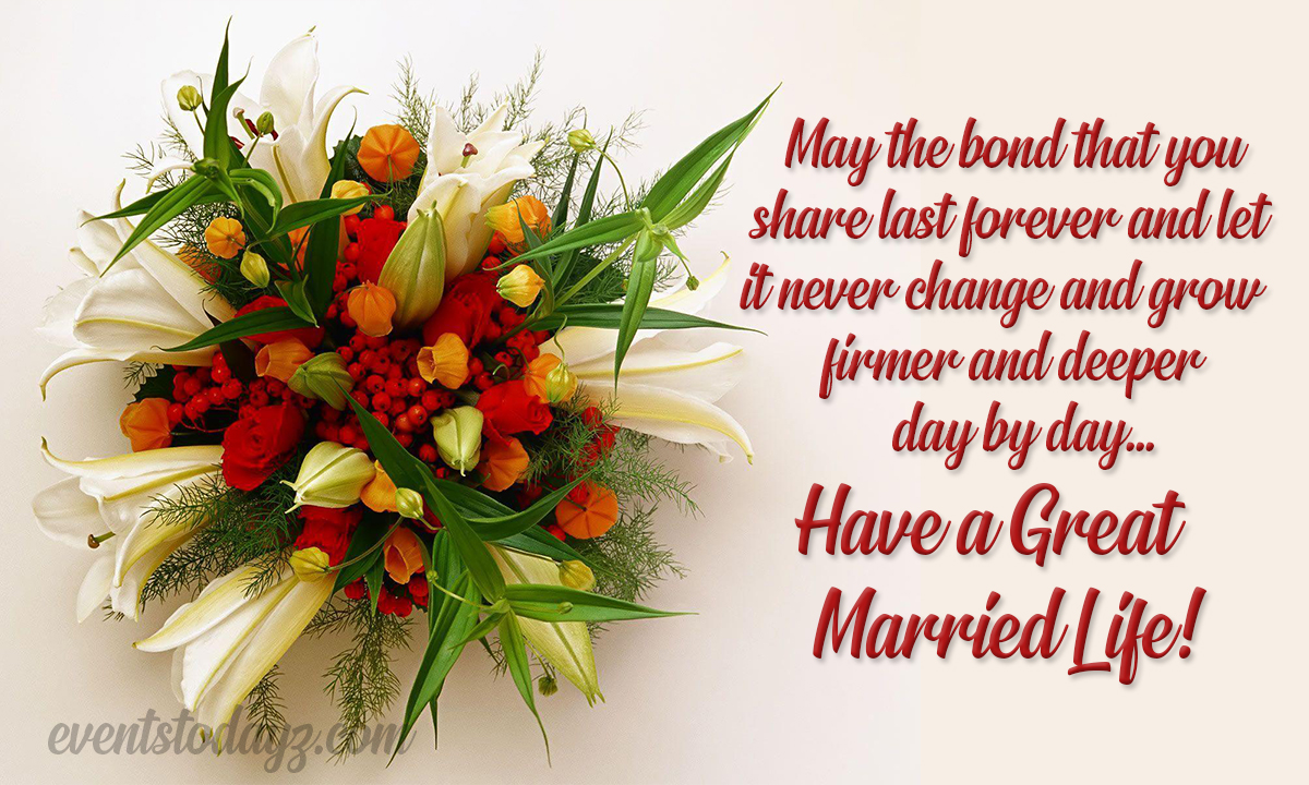 Happy Married Life Wishes & Quotes With Image 2021