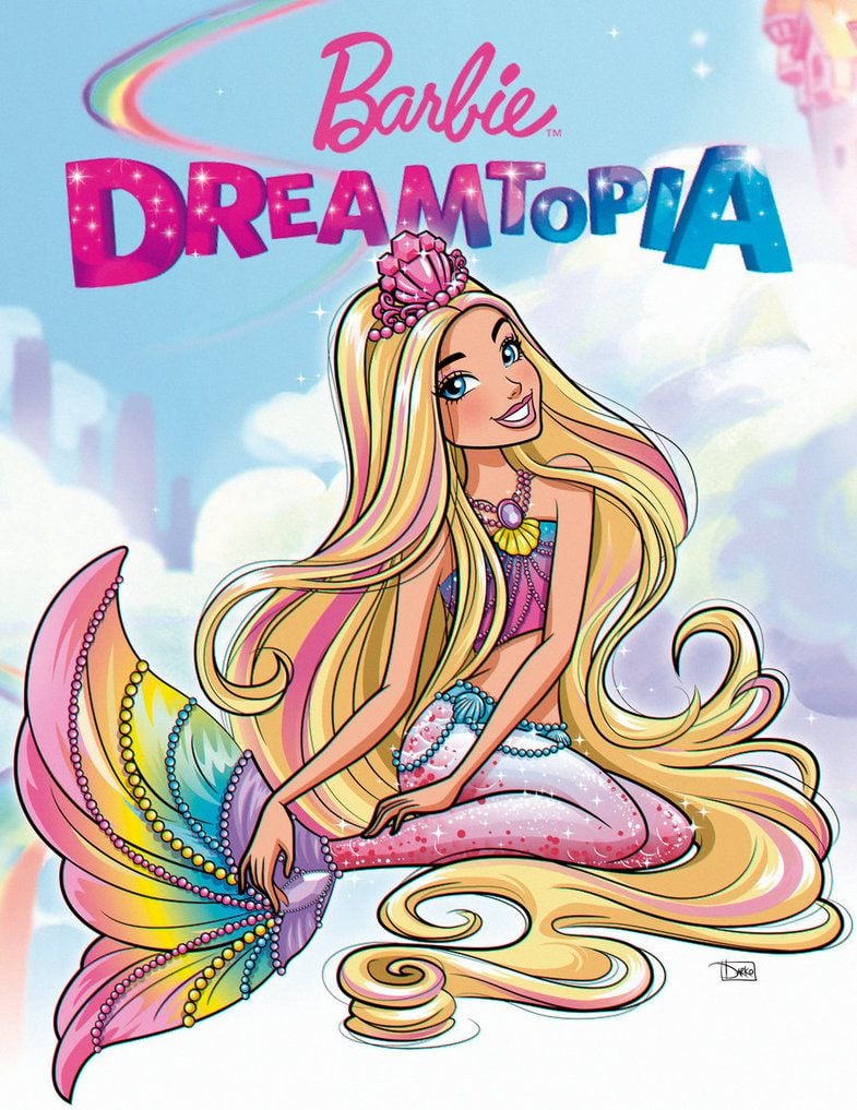 My fanart illustration of Barbie as a mermaid from Dreamtopia doll line. /DarkoDordevic… d. Barbie painting, Barbie drawing, Mermaid barbie