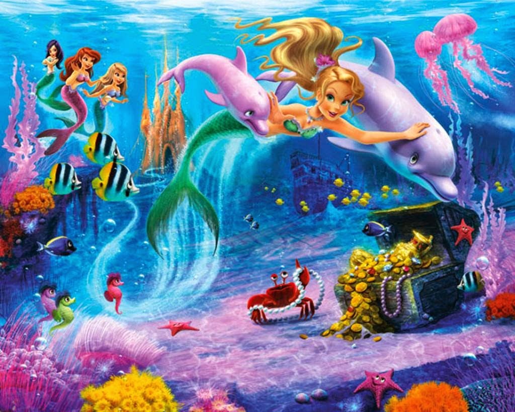 Background Barbie Mermaid Wallpaper
