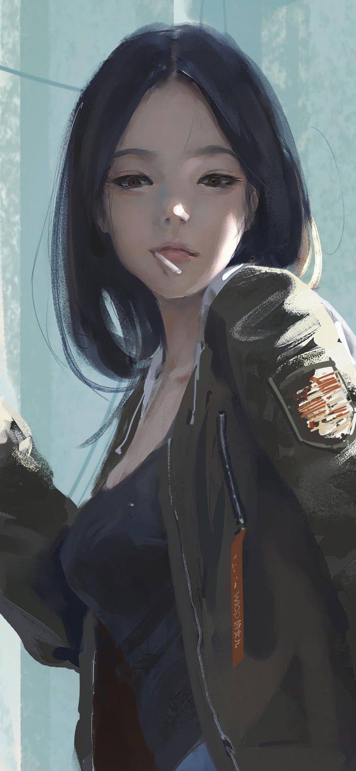 Girl in Jacket. Character art anime, Art girl, Manga art