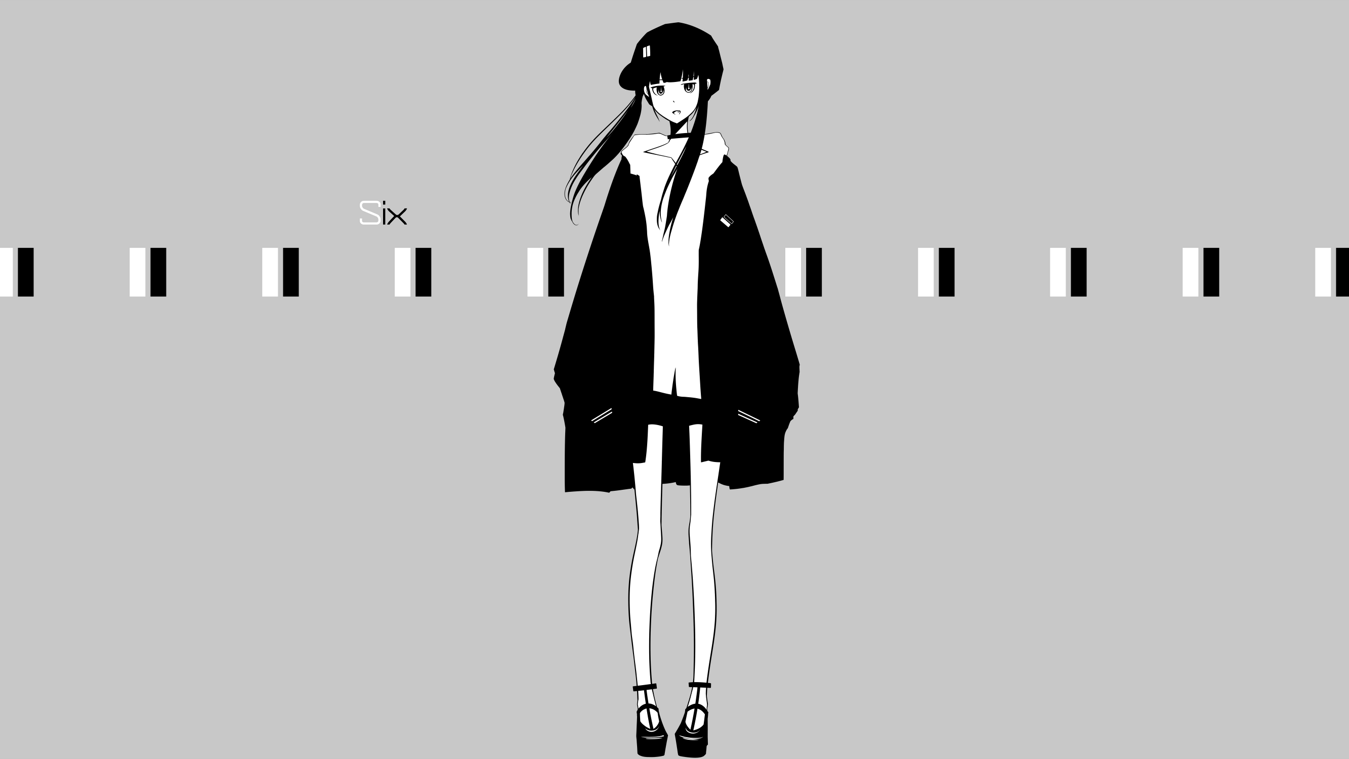 Simple Background Anime Girls Original Characters Jacket Hat Collar Long Hair Anime 2666x1500 UHD Wallpaper. Walldump HD and UHD Wallpaper