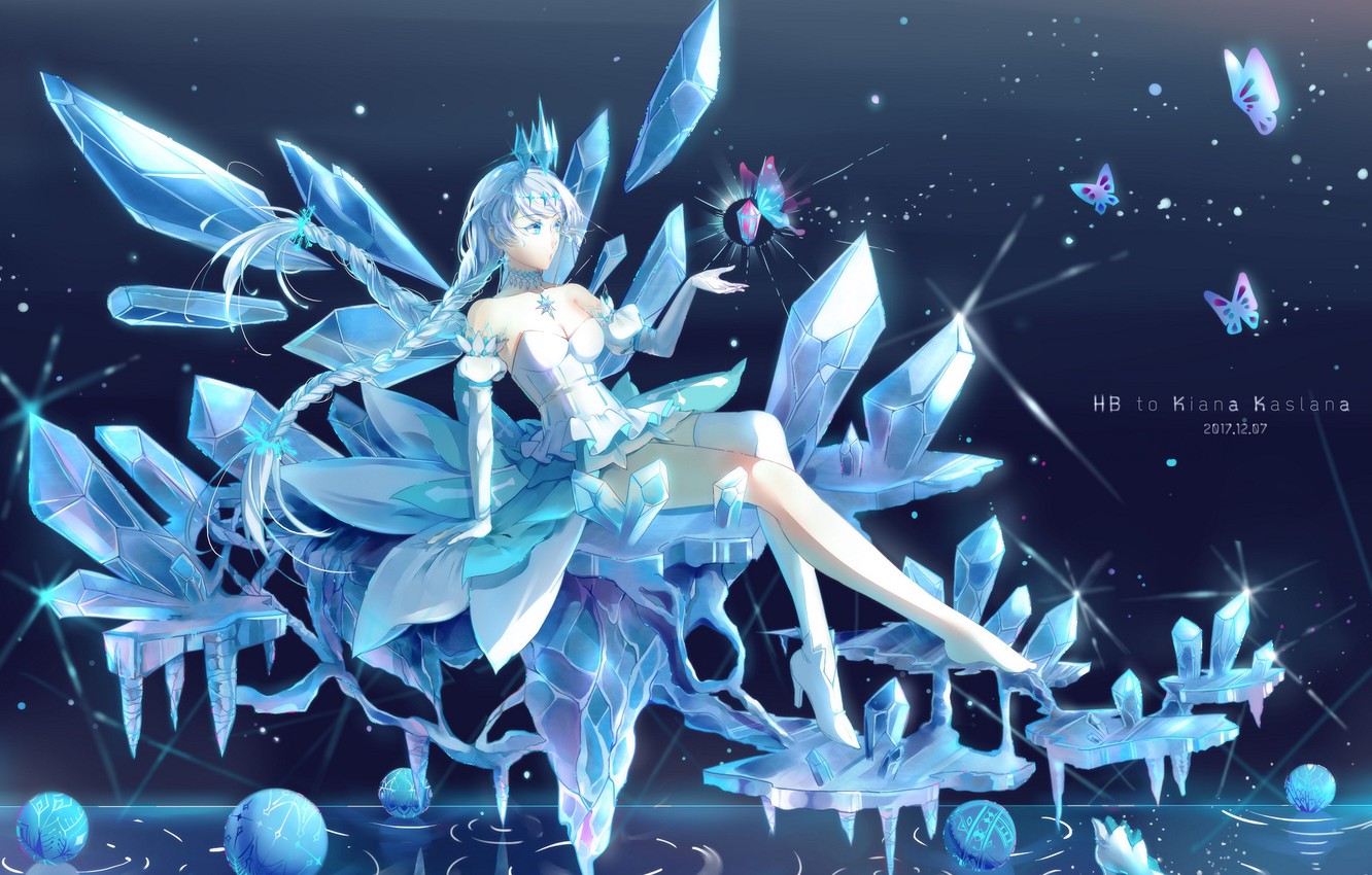 Wallpaper girl, ice, magic ice image for desktop, section арт