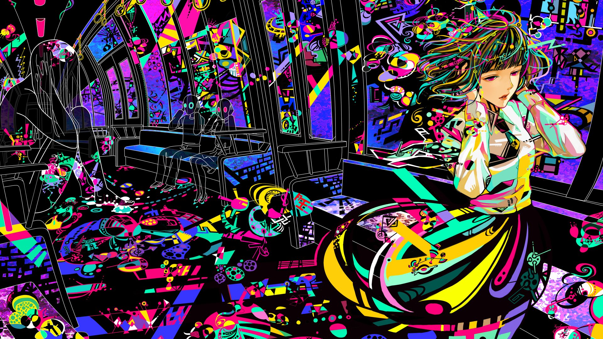 Psychedelic Trippy Anime Wallpaper