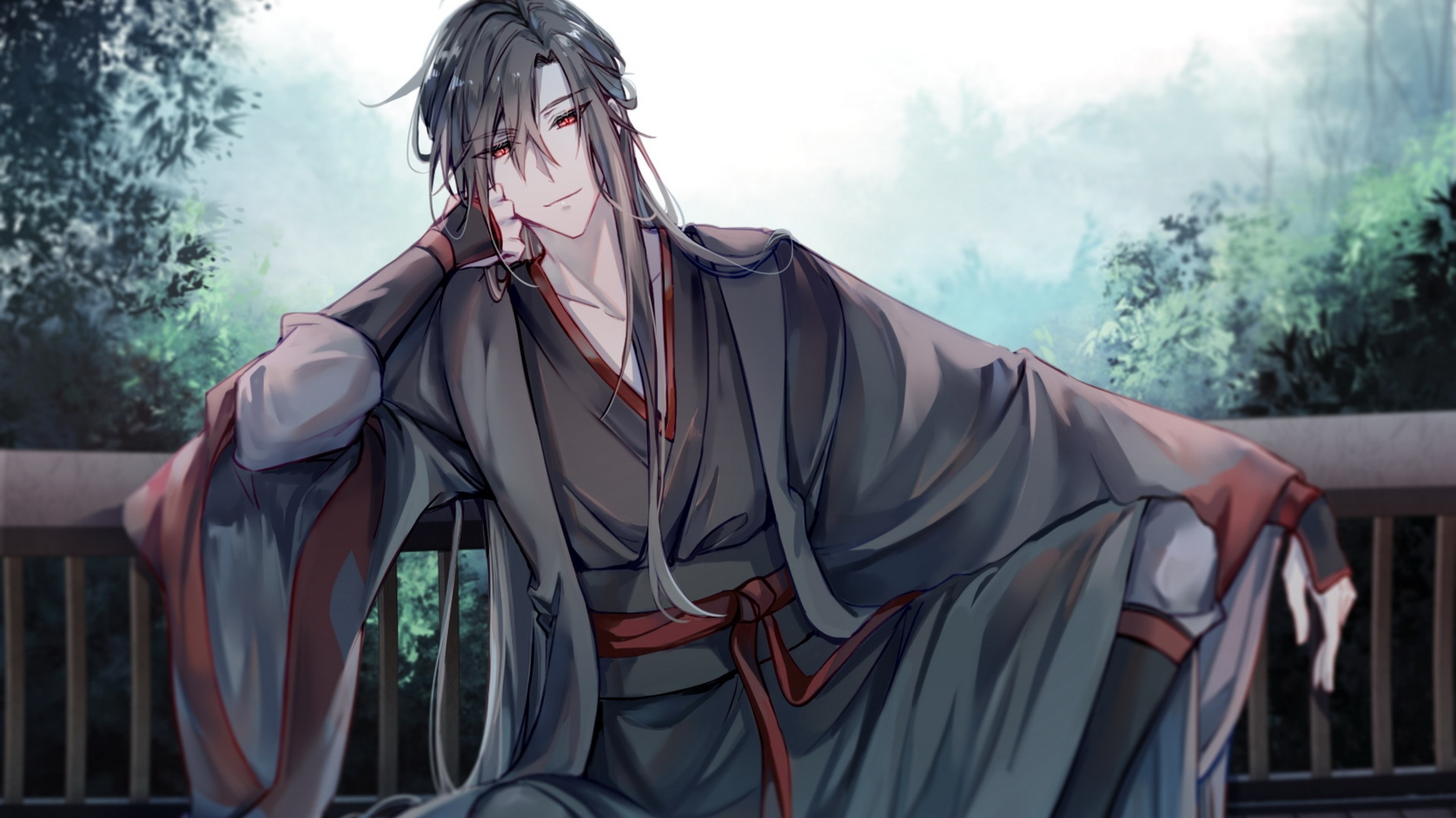 Mo dao zu shi, wei wuxian, flute, red eyes, shoujo, Anime, HD wallpaper