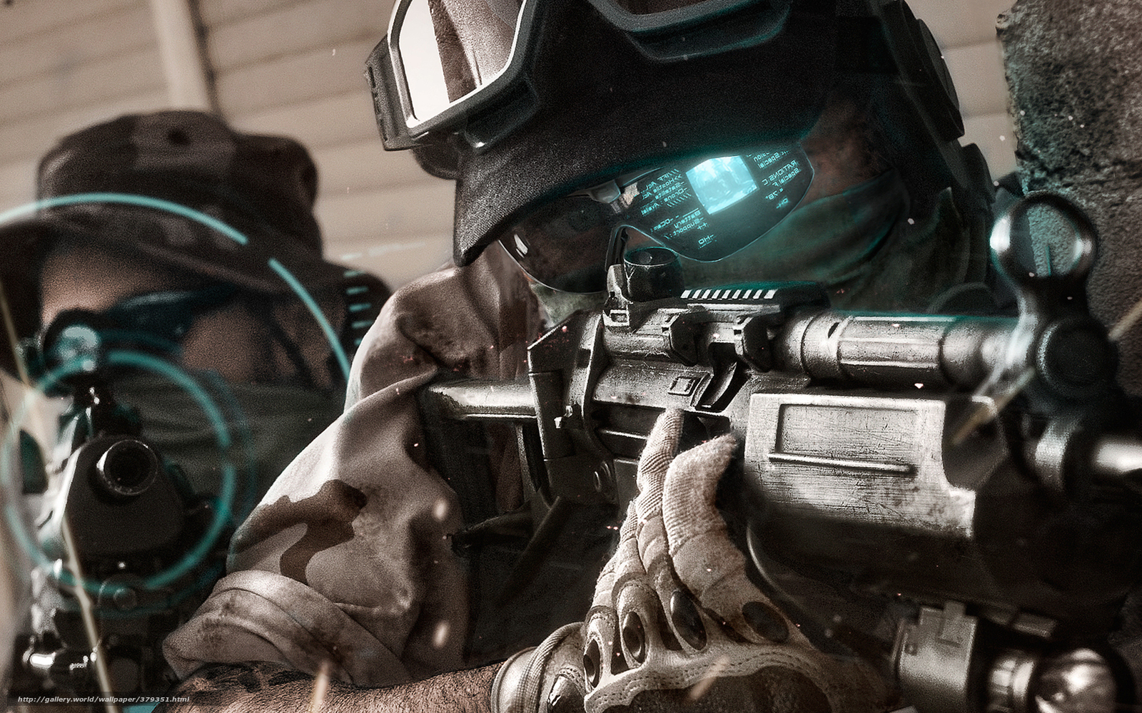 Download wallpaper Ghost Squad, weapon, Soldiers, hologram free desktop wallpaper in the resolution 1680x1050
