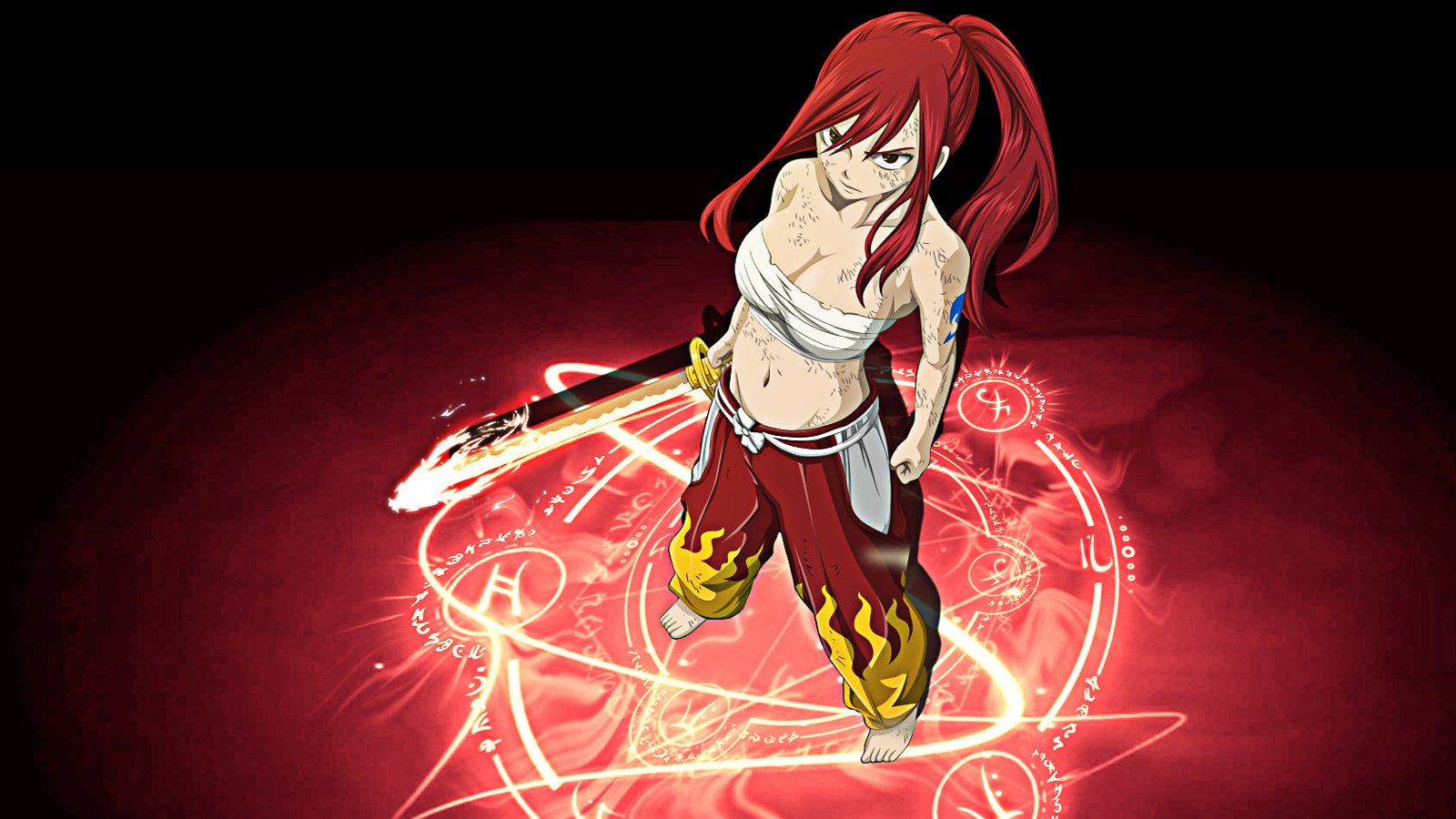 Erza Scarlet Anime Girl 0g Wallpapers Hd.