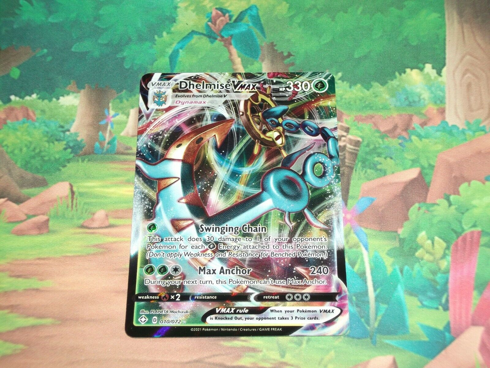 Mavin. Pokemon Shining Fates Ultra Rare Full Foil Dhelmise VMax