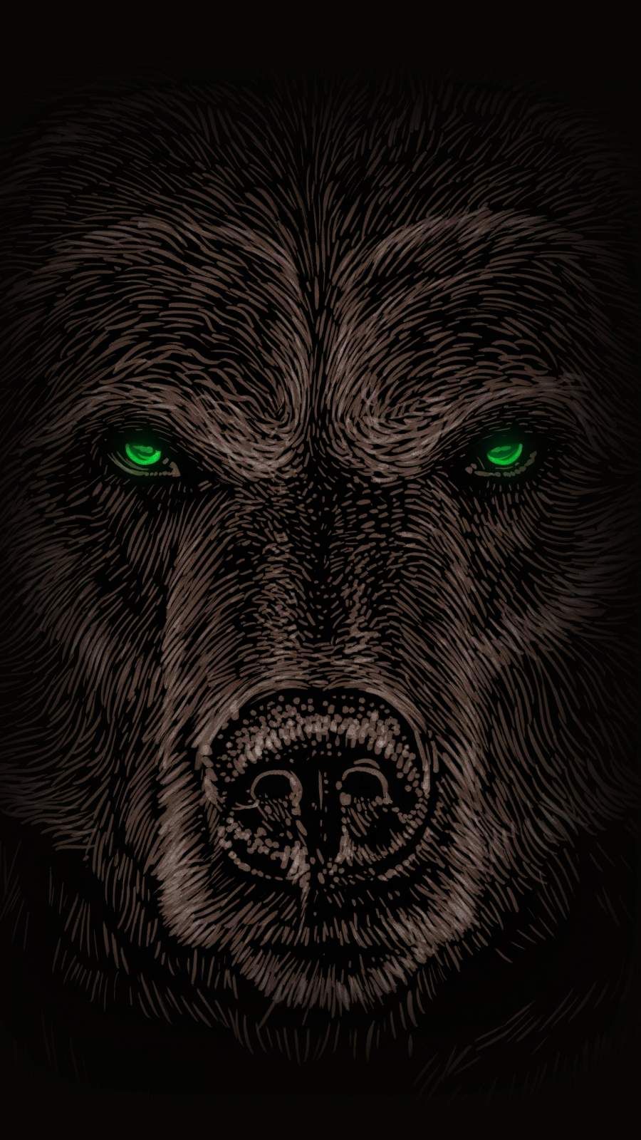 Grizzly Bear iPhone Wallpaper. Bear artwork, Grizzly bear drawing, Bear tattoo designs