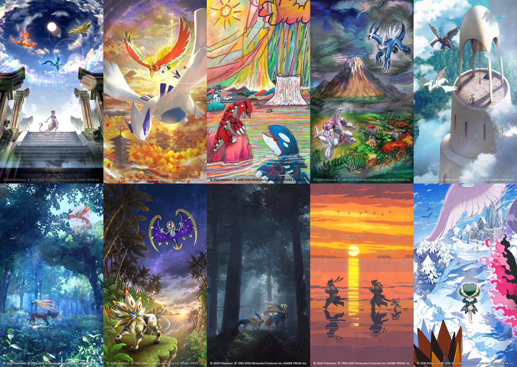 PLDH Crown Tundra Legendary Pokémon Wallpaper campaign is complete! 10 artists, 10 wallpaper! Kanto Johto Hoenn Sinnoh Unova Kalos Alola Galar @Lownine
