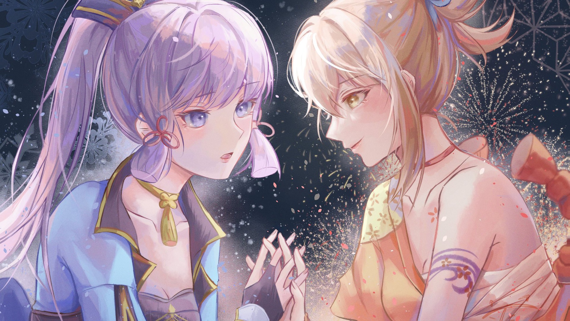 Ayaka Kamisato Ayaka Yoimiya HD Genshin Impact Wallpaper