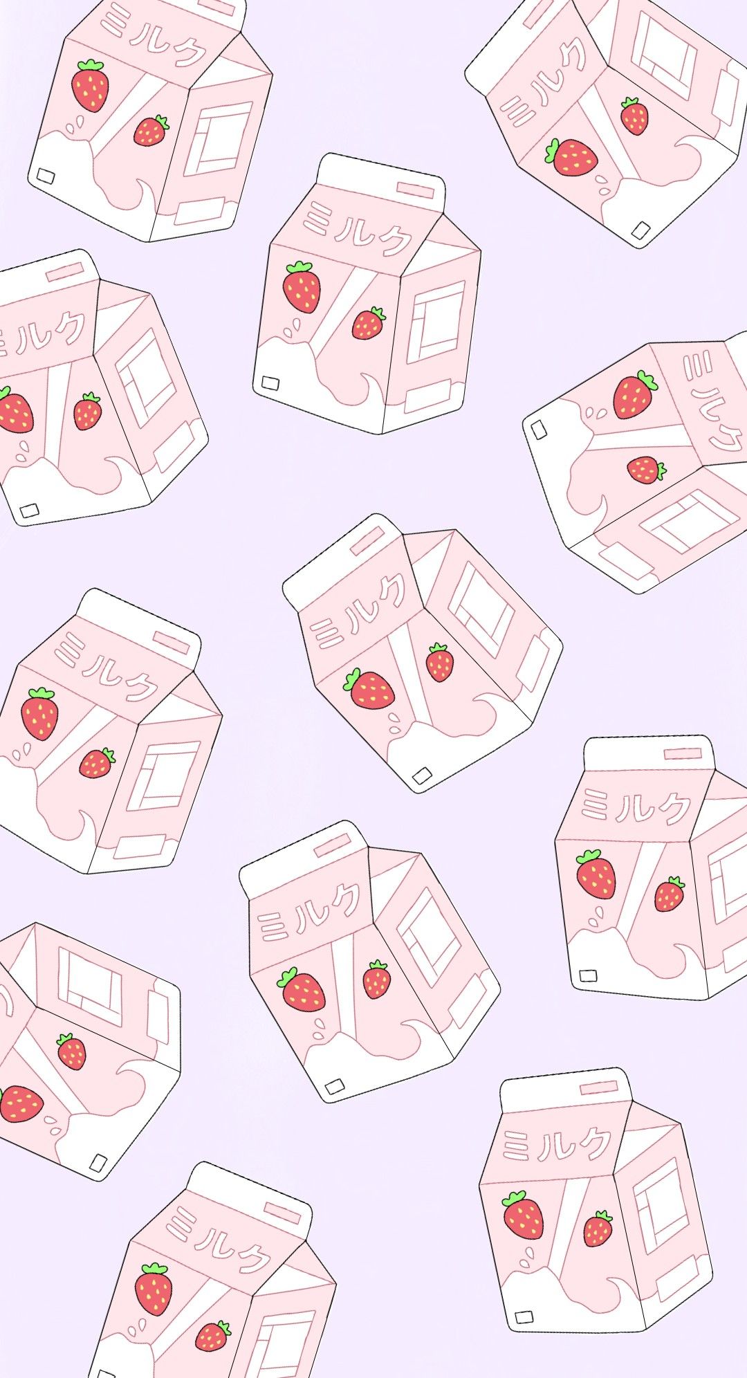 Pastel Strawberry Milk Wallpaper On Pastel Violet. Seni buku, Wallpaper kartun, Pelajaran seni