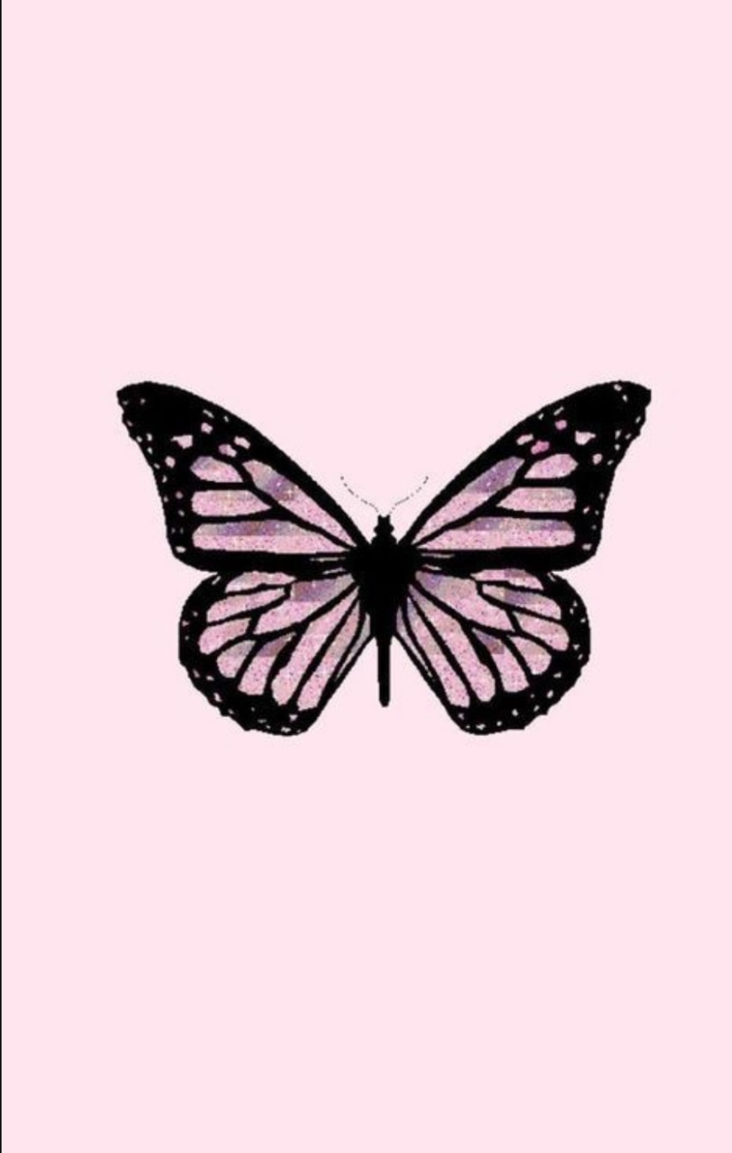 butterflies, wallpaper and pink