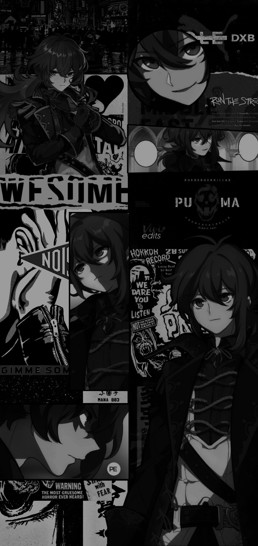 Lockscreen (Genshin Impact). Anime wallpaper iphone, Black aesthetic wallpaper, Anime wallpaper