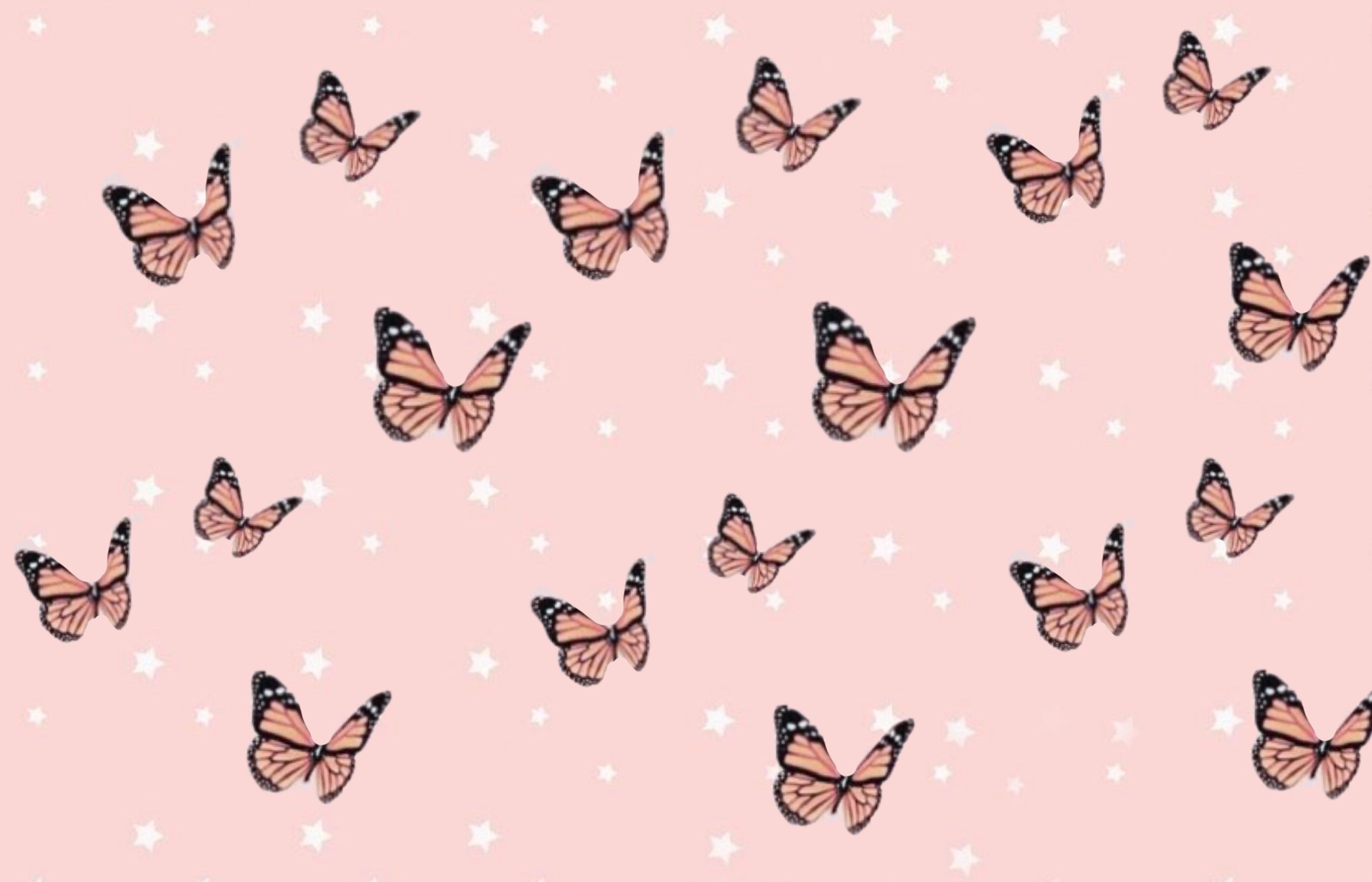 Aesthetic Butterfly Laptop Pink Wallpapers  Wallpaper Cave