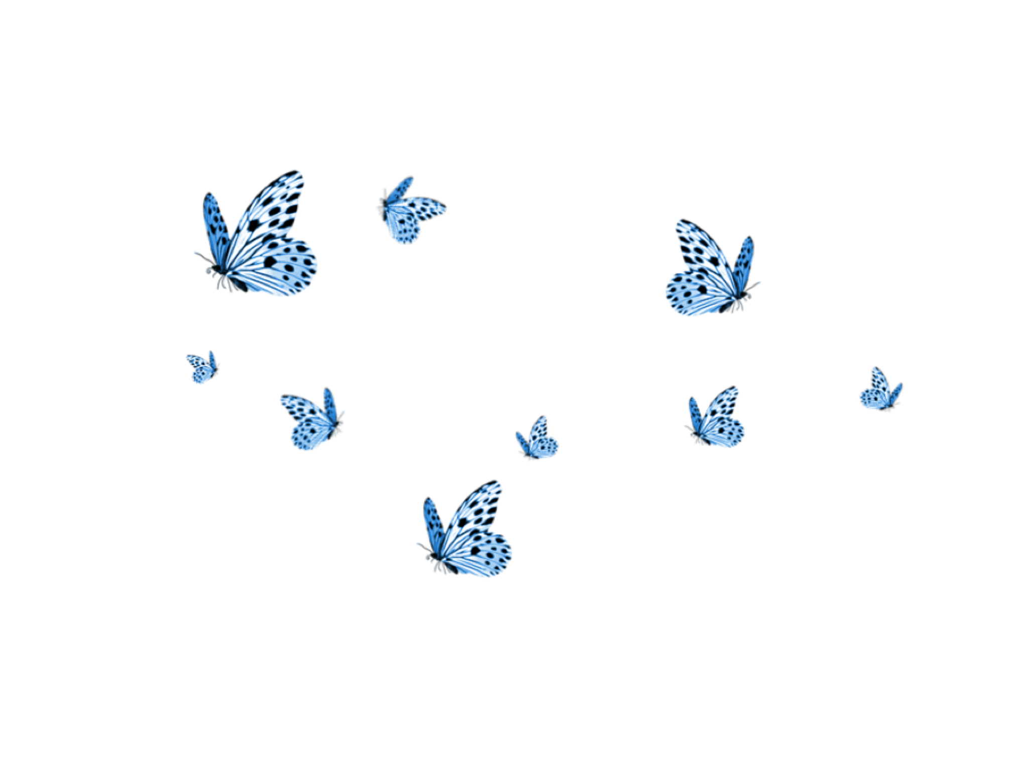 Emoji Tumblr Blue Butterfly Wallpaper Aesthetic